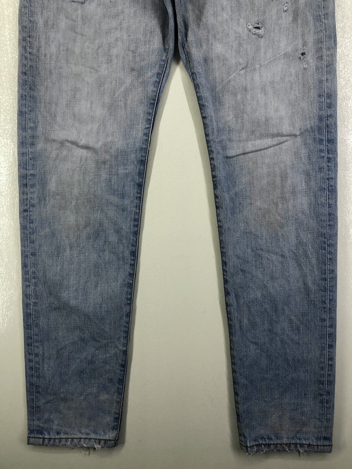 Japanese Brand Ripo Trenta Anni Distressed Light Wash Jeans Size US 32 / EU 48 - 9 Thumbnail