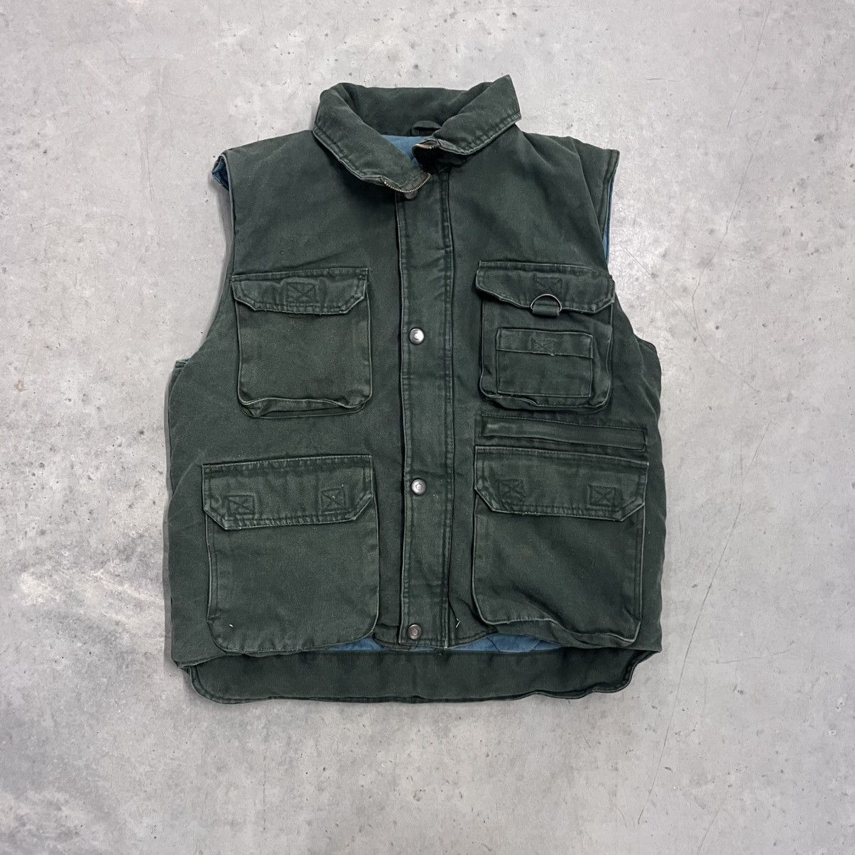 Vintage CRAZY Vintage Rugged Run Green Forest Fishing Vest Medium Size US M / EU 48-50 / 2 - 1 Thumbnail