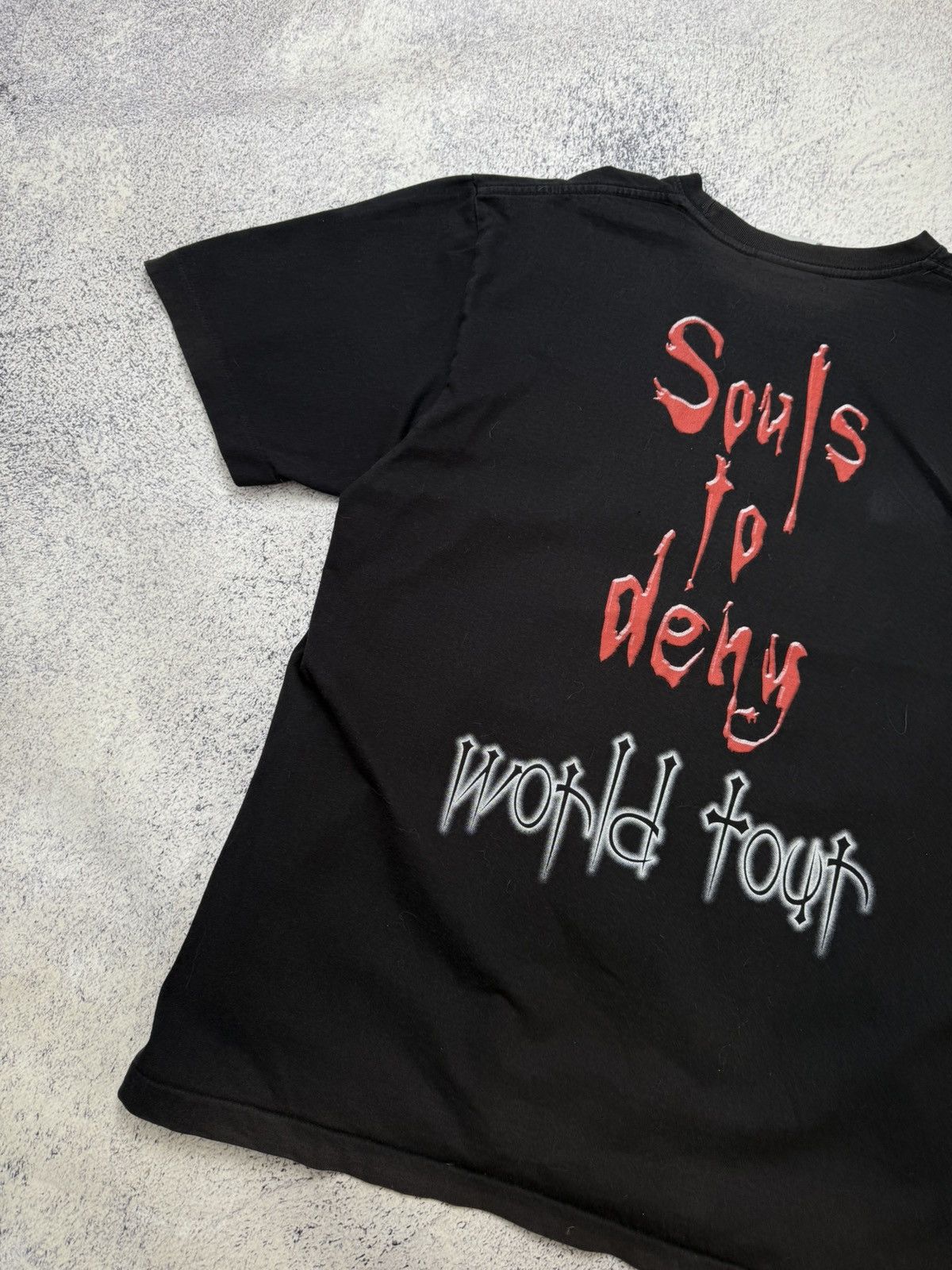 Vintage SUFFOCATION Evil Lies Death Denied Tshirt Souls To Deny 2005 Size US L / EU 52-54 / 3 - 23 Thumbnail