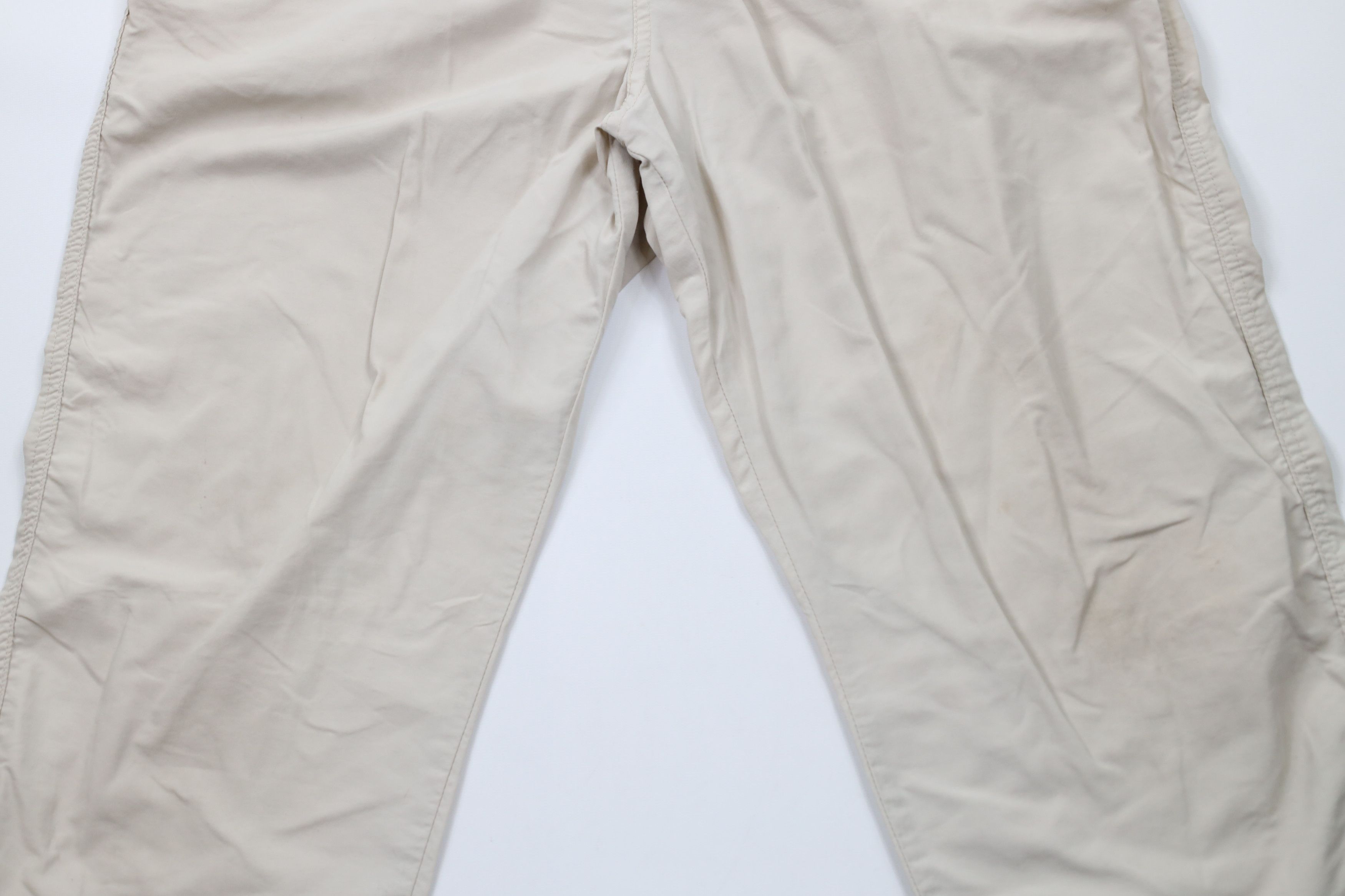 Lands' End × Vintage Vintage 90s Lands End Wide Leg Windbreaker Pants Beige USA Size 38" / US 16 / IT 52 - 3 Thumbnail