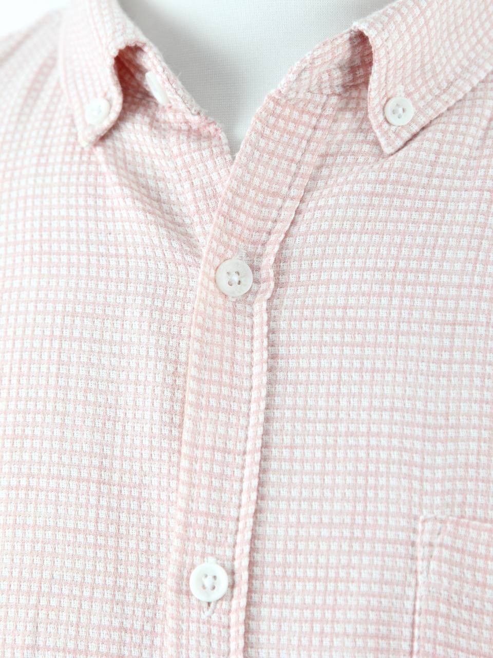 Common People COMMON PEOPLE Textured waffle shirt with short sleeves Size US L / EU 52-54 / 3 - 5 Thumbnail