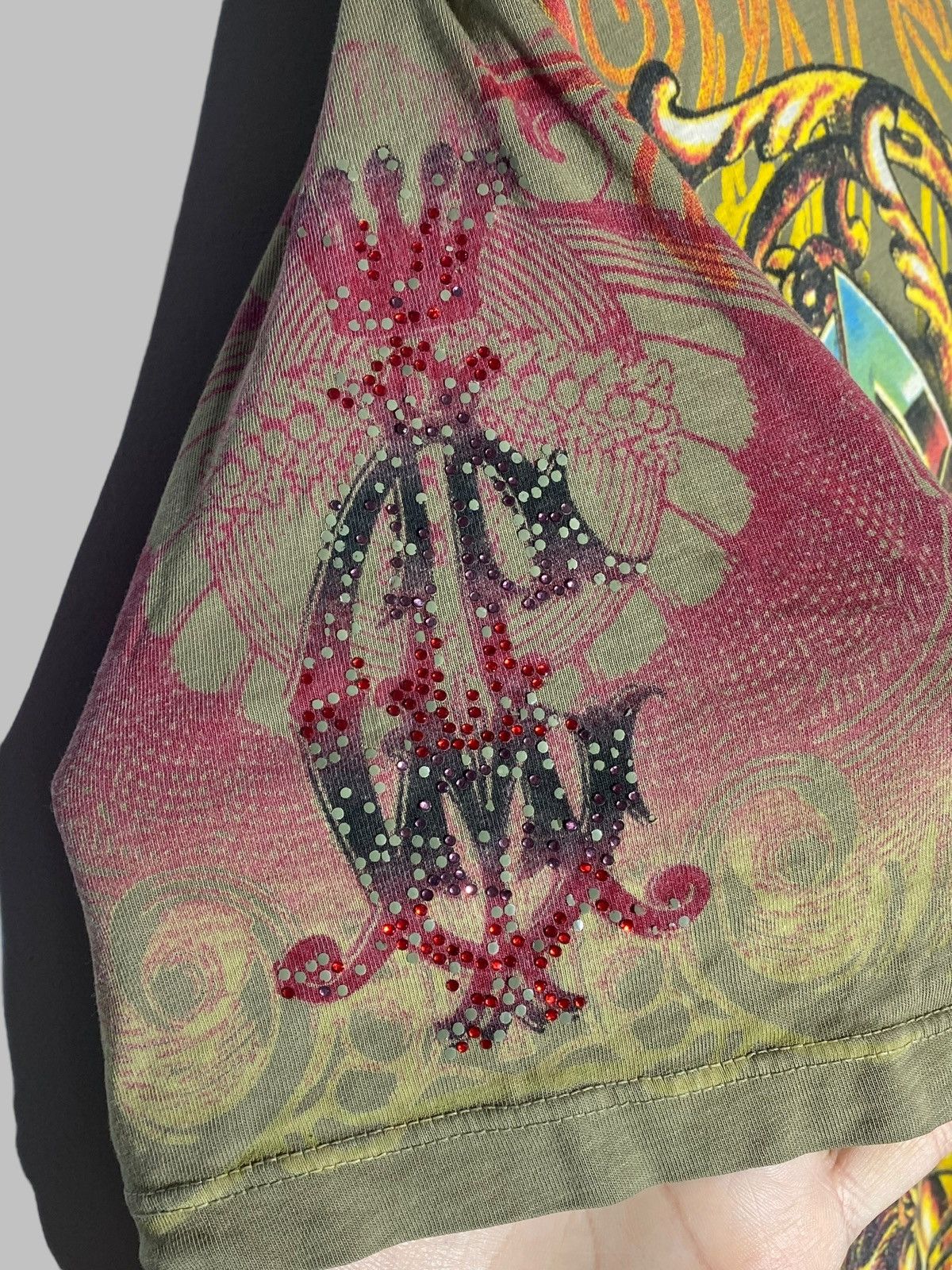 Christian Audigier 🔥 Y2K CHRISTIAN AUDIGIER LAYERED TATTOO DRAGON FLAME PRINT Size US XL / EU 56 / 4 - 11 Thumbnail