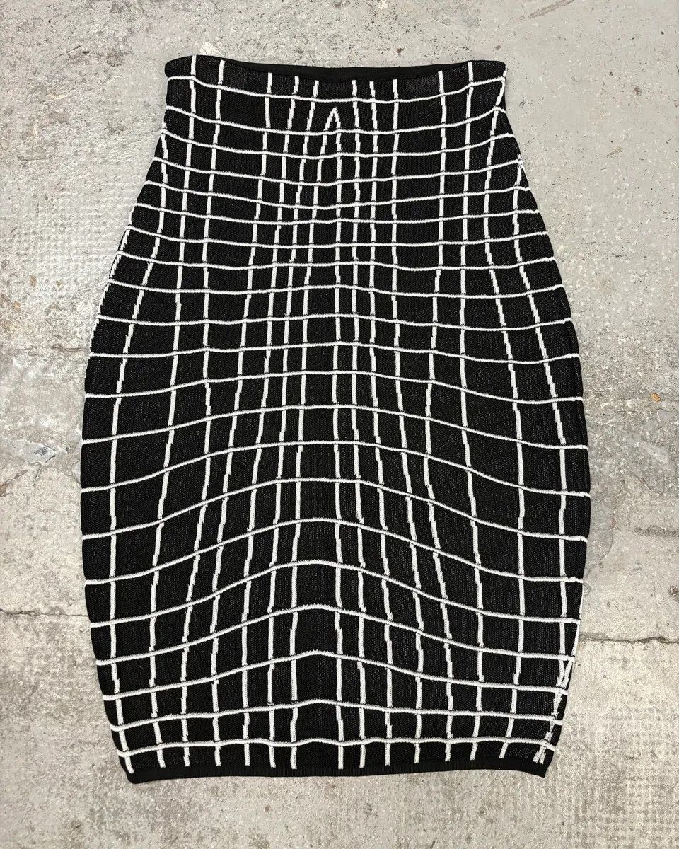 Balmain × Designer × Vintage Balmain Paris Black & White Contemporary Skirt Size 26" / US 2 / IT 38 - 1 Thumbnail
