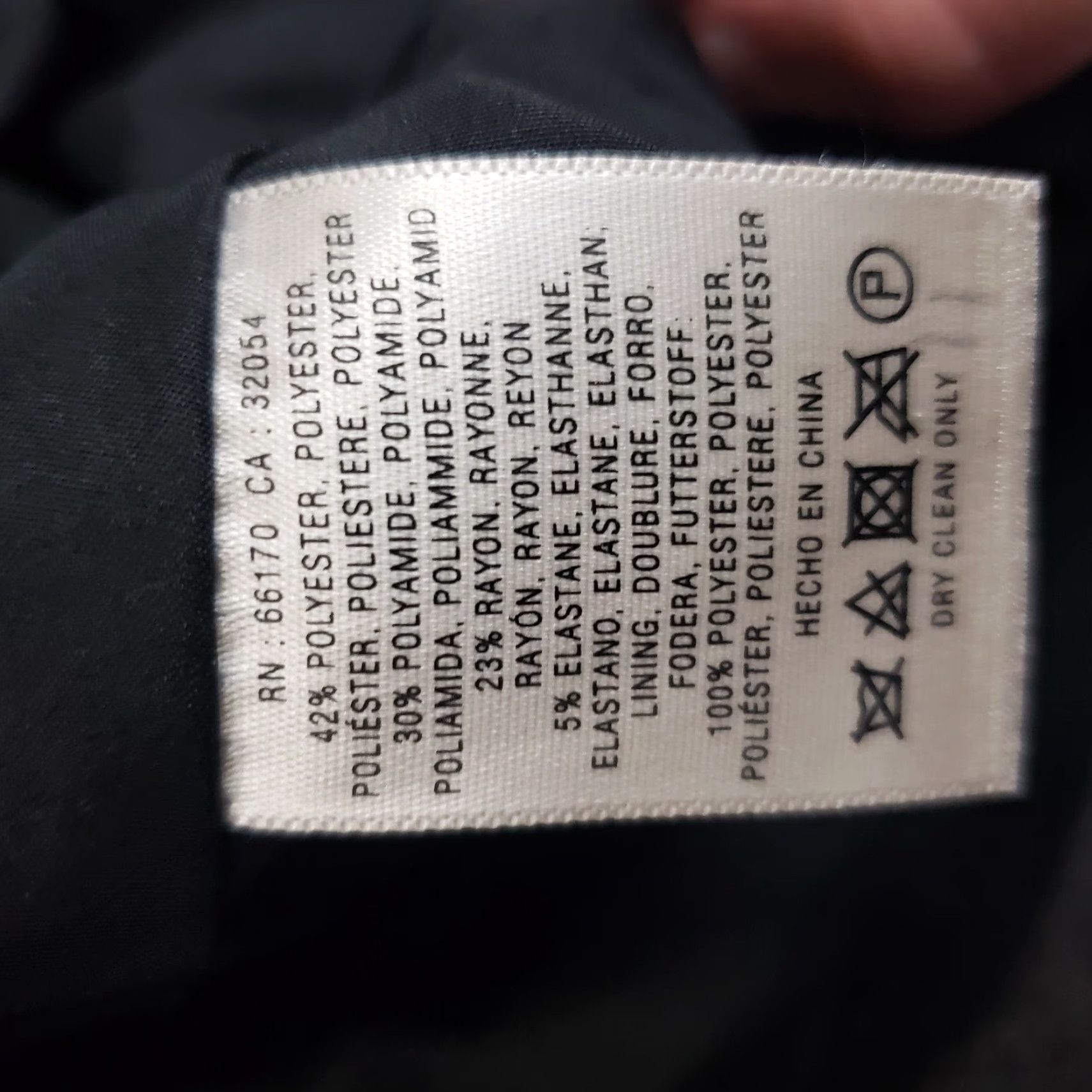 Vintage Cartonnier Womens Jacket Sz 12 Black 3/4 Sleeve Hook Closure Blazer, Polyester Blend, Basic Jacket, Womens, 12, Black Size XL / US 12-14 / IT 48-50 - 5 Thumbnail
