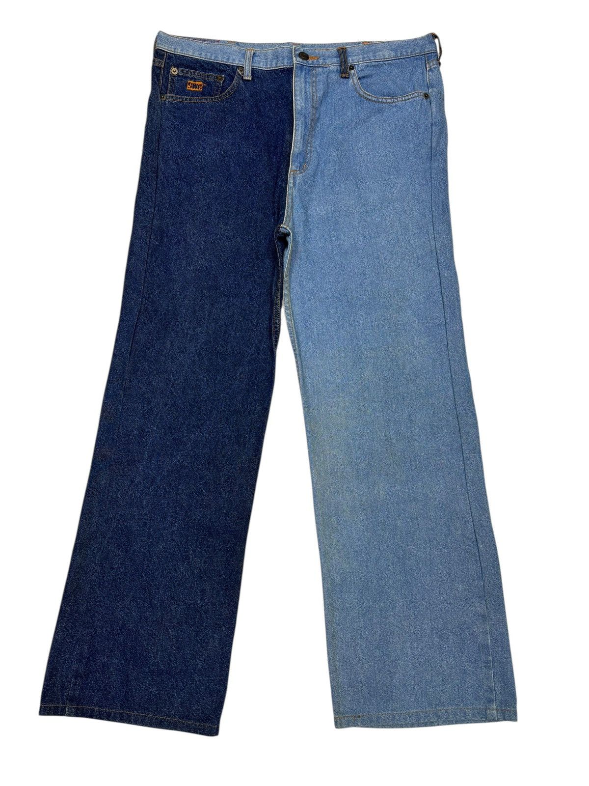 PHENOMENON SWAGGER 🇯🇵 RECONSTRUCTED PATCHWORK BAGGY JEANS Size US 34 / EU 50 - 8 Thumbnail
