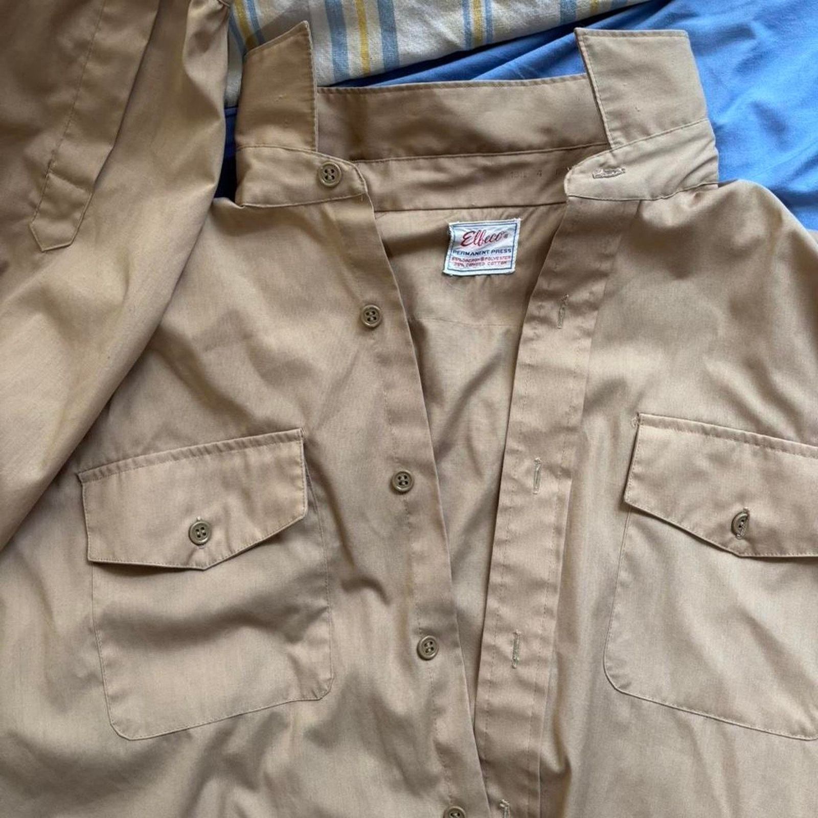 Other Tan and cream button up shirt Size US XL / EU 56 / 4 - 5 Thumbnail