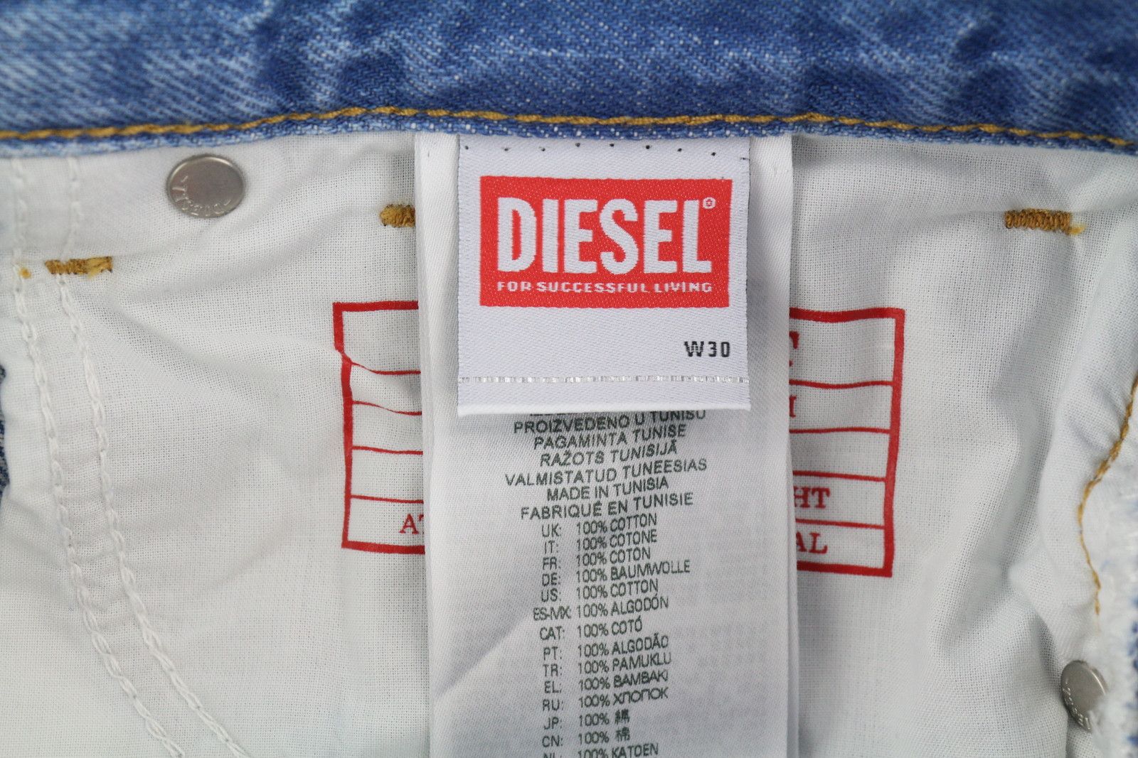 Diesel 1995 D-SARK 09I29 W30/L30 Blue Slim Straight 85402 Size US 30 / EU 46 - 10 Thumbnail