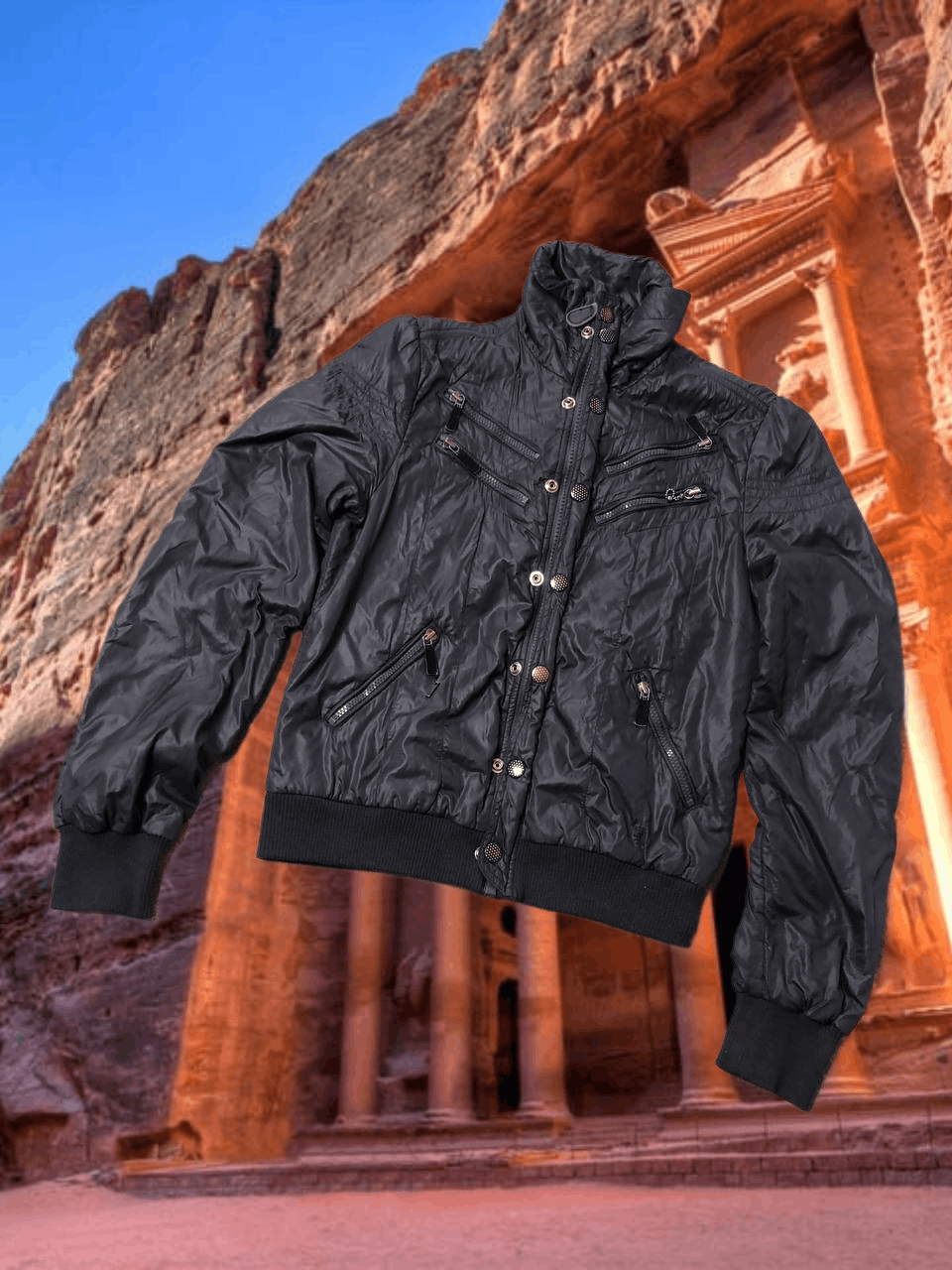 Diesel vintage Y2K Diesel black jacket Streetwear Size L / US 10 / IT 46 - 1 Thumbnail