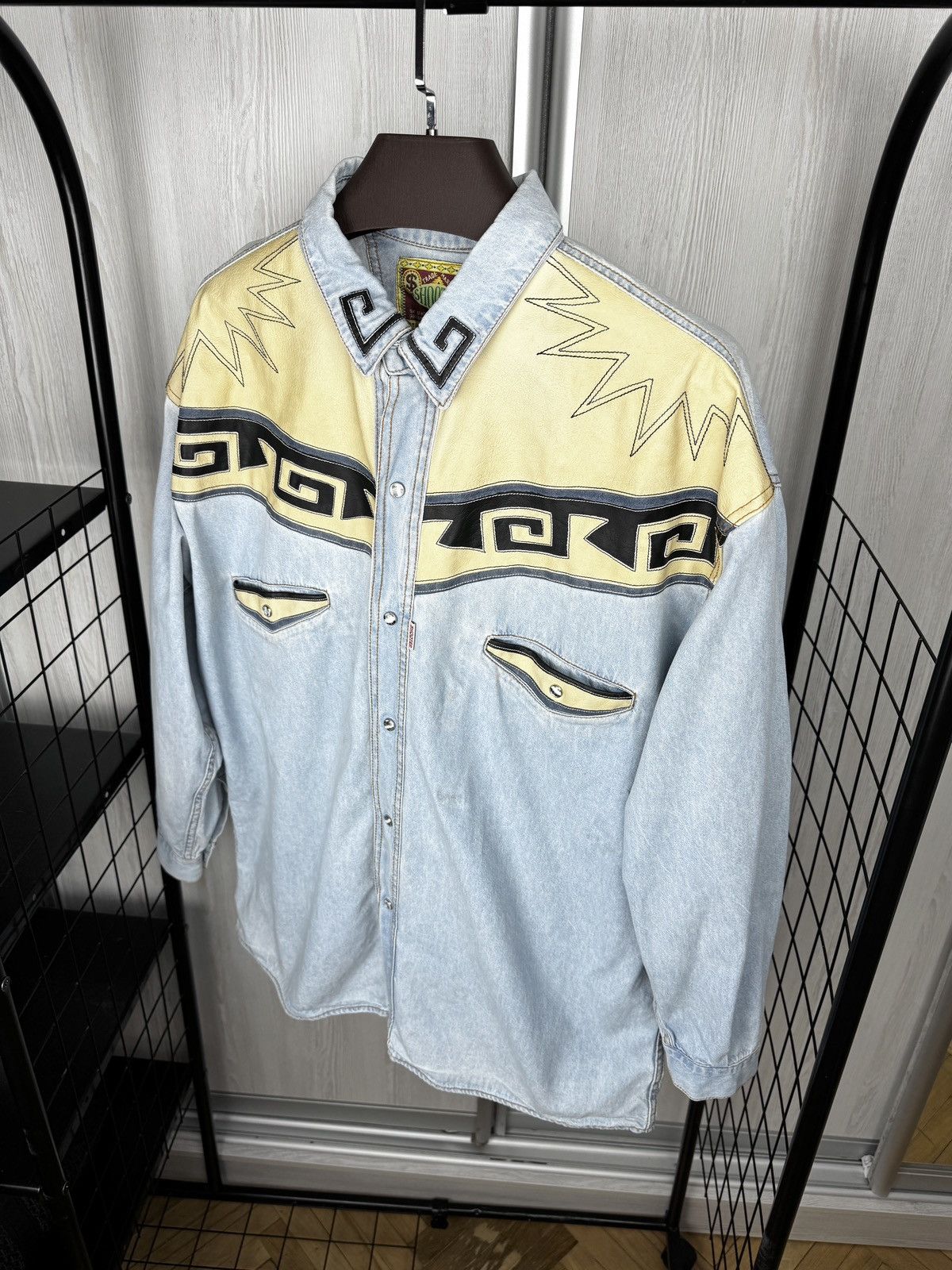 Other Vintage 90s Shooter Denim Western Native Cowboy Rodeo Shirt Size US XL / EU 56 / 4 - 6 Thumbnail