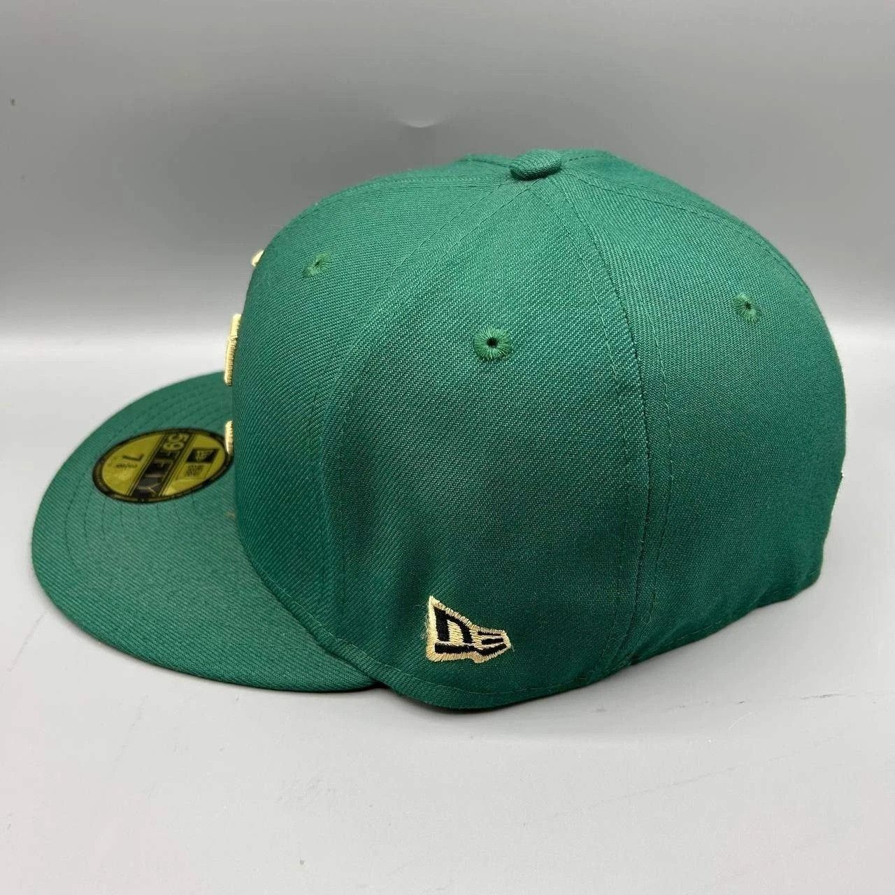 New Era Kansas City Royals Hat Men 7 3/8 Green Brown MLB Fitted Cap Size ONE SIZE - 6 Thumbnail