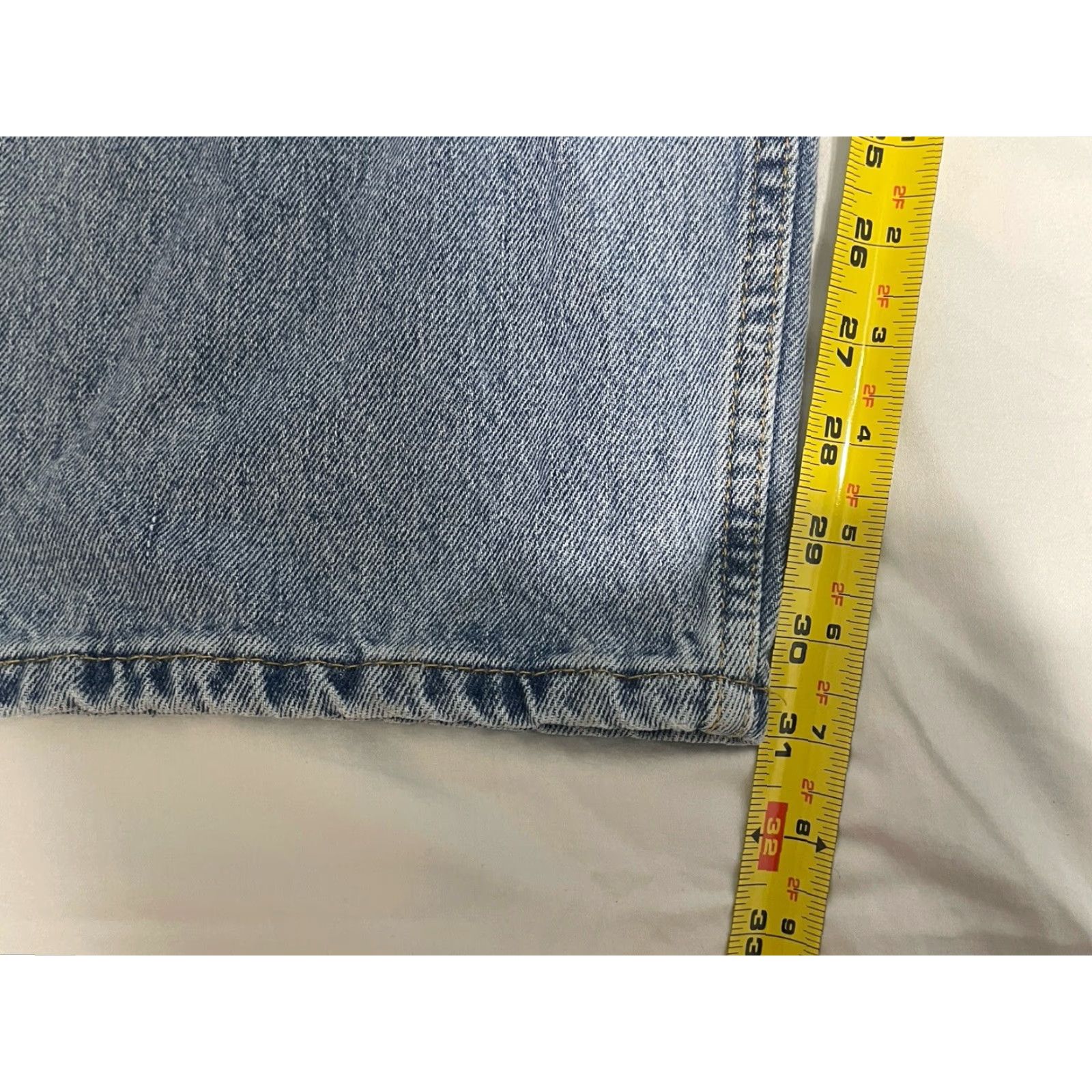 Levi's Levis Strauss Mens 505 Regular Fit Straight Leg Denim Jeans 44 X 31 Blue Pants Size US 44 / EU 60 - 3 Thumbnail