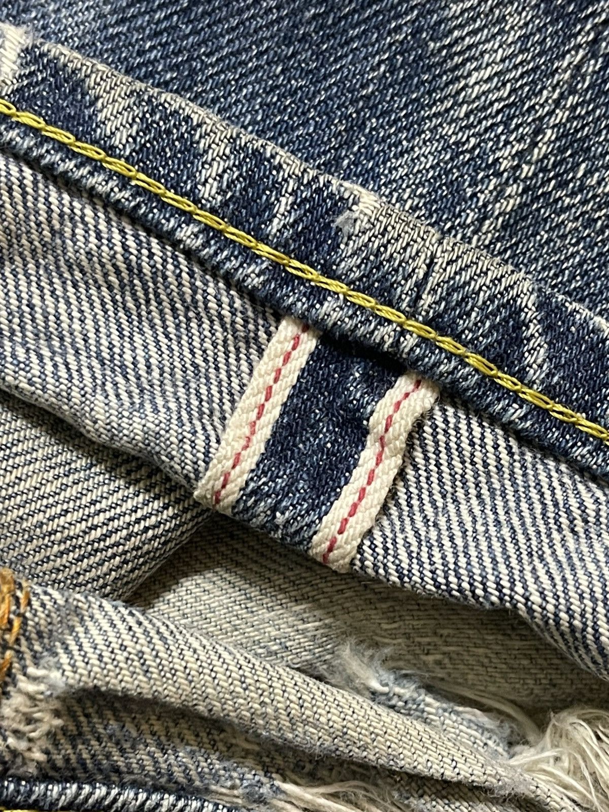 Levi's Vintage 80s Levis 501 Talon Selvedge E Mud Wash Distressed Size US 32 / EU 48 - 11 Thumbnail