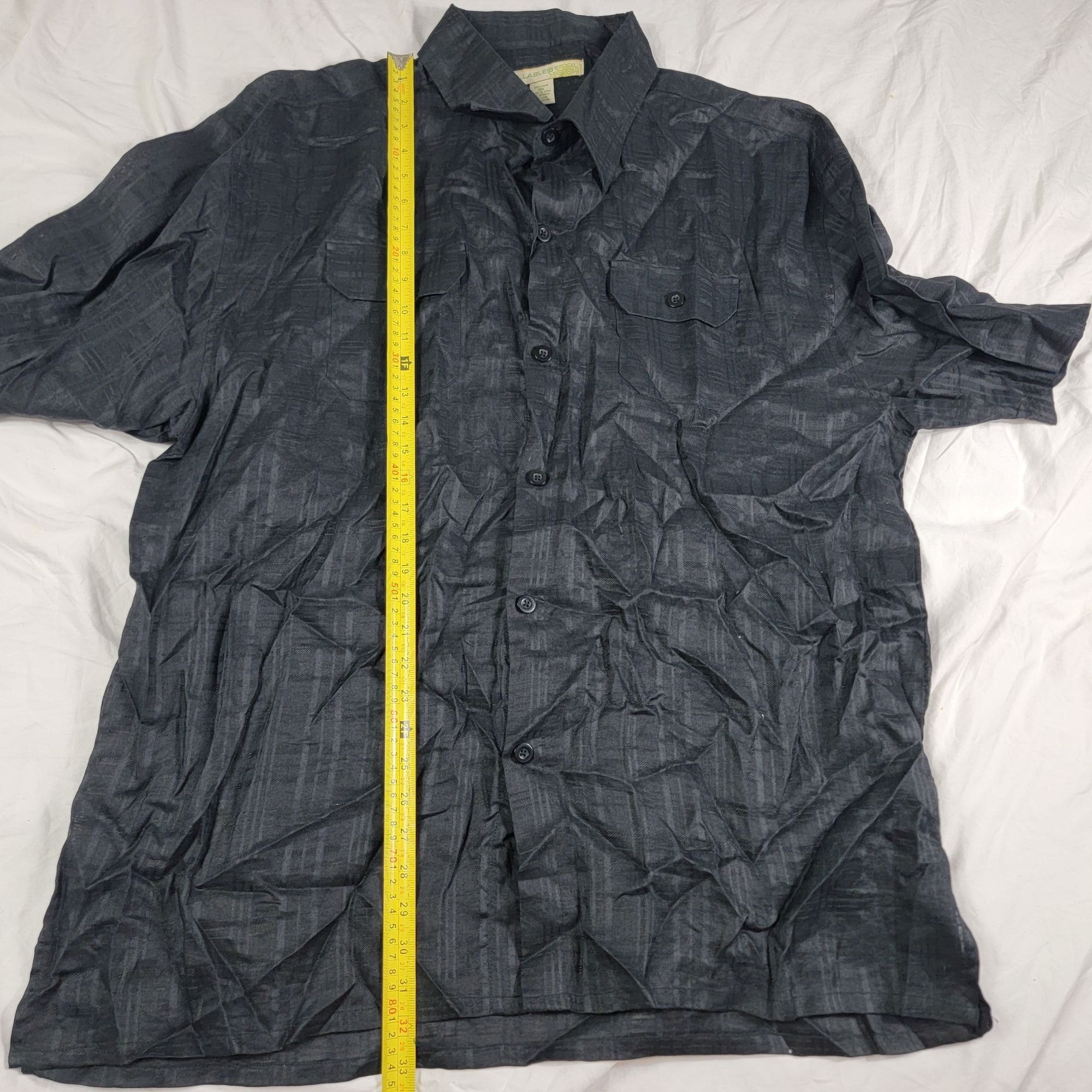 Other Syllables Mens 3XL Black Short Sleeve Button Up Shirt Formal Size US XXL / EU 58 / 5 - 6 Thumbnail