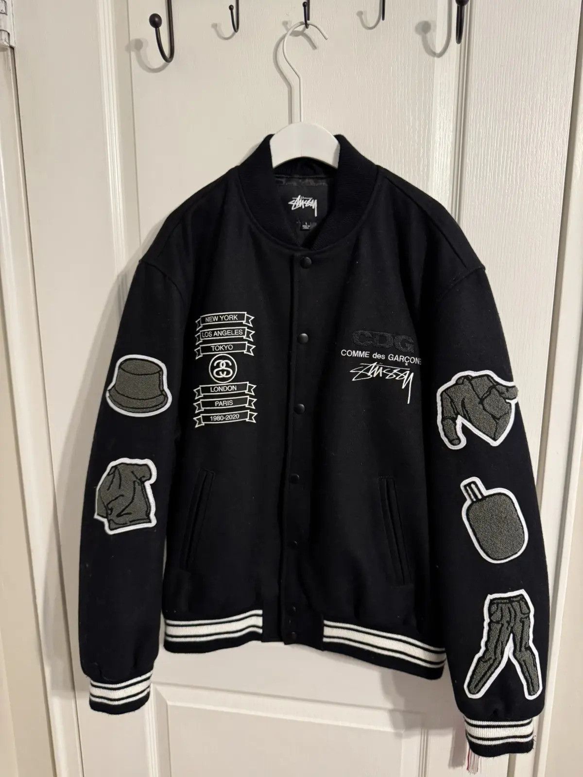STUSSY Fragment VARSITY JACKET Lサイズ 楽天市場】【値下げしました！】stussy fragment design