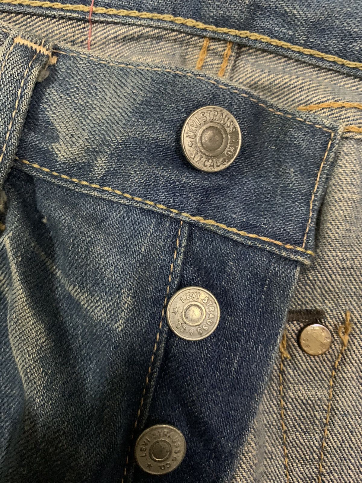 Levi's Vintage 70s Levis 501XX Big E Selvedge Mud Wash Jeans Size US 32 / EU 48 - 6 Thumbnail
