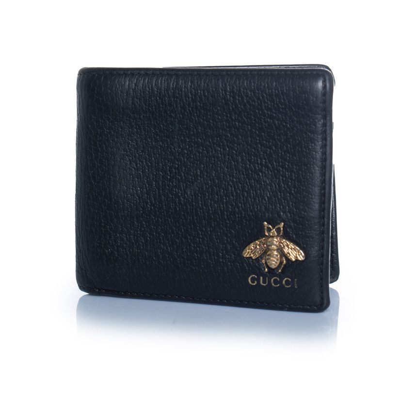 Gucci Gucci, black leather wallet with bee Size ONE SIZE - 1 Thumbnail