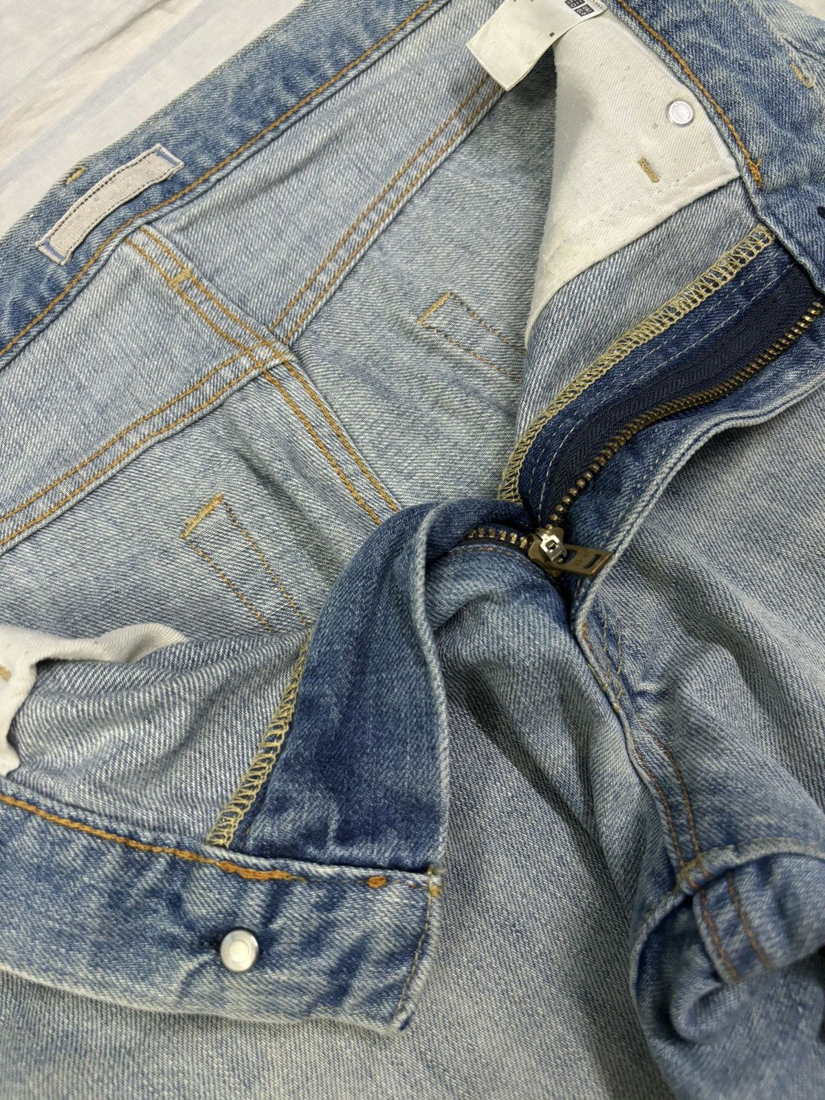 Undercover × Uniqlo Vintage Y2K Uniqlo UJ Selvedge Mud Washed Loose Jeans Size US 34 / EU 50 - 19 Thumbnail
