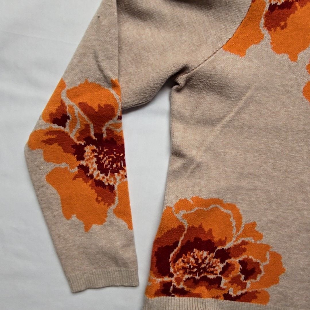Cynthia Rowley Cynthia Rowley Floral Sweater Flower L Fall Knit Crewneck Size L / US 10 / IT 46 - 3 Thumbnail