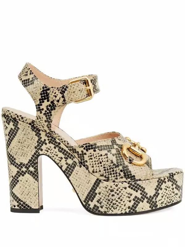 Gucci o1s1wg110225 Women's Platform Sandals Horsebit in Multicolor Size US 5 / IT 35 - 1 Thumbnail