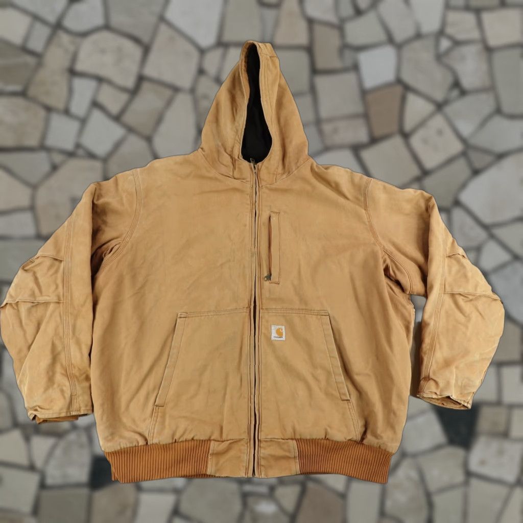 Carhartt Carhartt Jacket Men 3XL Brown Full Swing Canvas Duck Hooded Lined Zipper Pockets Regular Coat Size US XXL / EU 58 / 5 - 1 Thumbnail