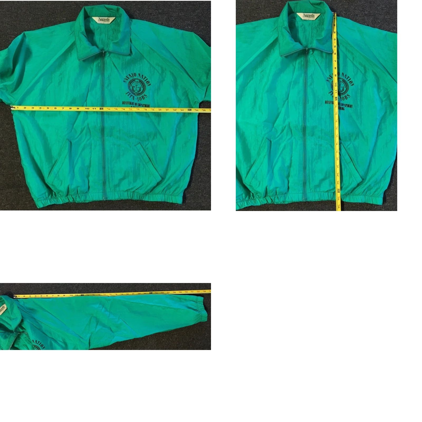 Vintage VINTAGE Navajo Nation Dept Of Employment Wind Jacket S M Green USA Police Lightweight Windbreaker 90s Mens Jacket Size US S / EU 44-46 / 1 - 8 Thumbnail