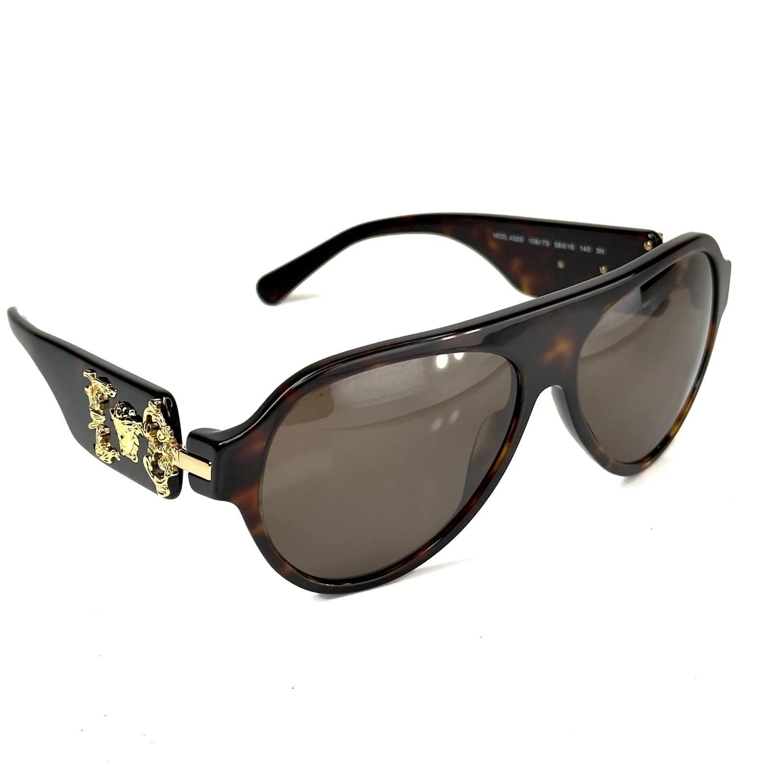 Versace VERSACE VE4323 4323 Rock Icon Baroque Aviator Sunglasses Size ONE SIZE - 6 Thumbnail