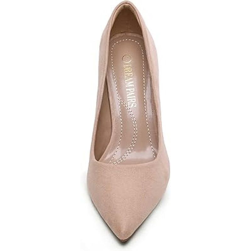 Other Dream Pairs Size 5 Tan Faux Suede Pointy Heel Pumps Size US 5 / IT 35 - 3 Thumbnail