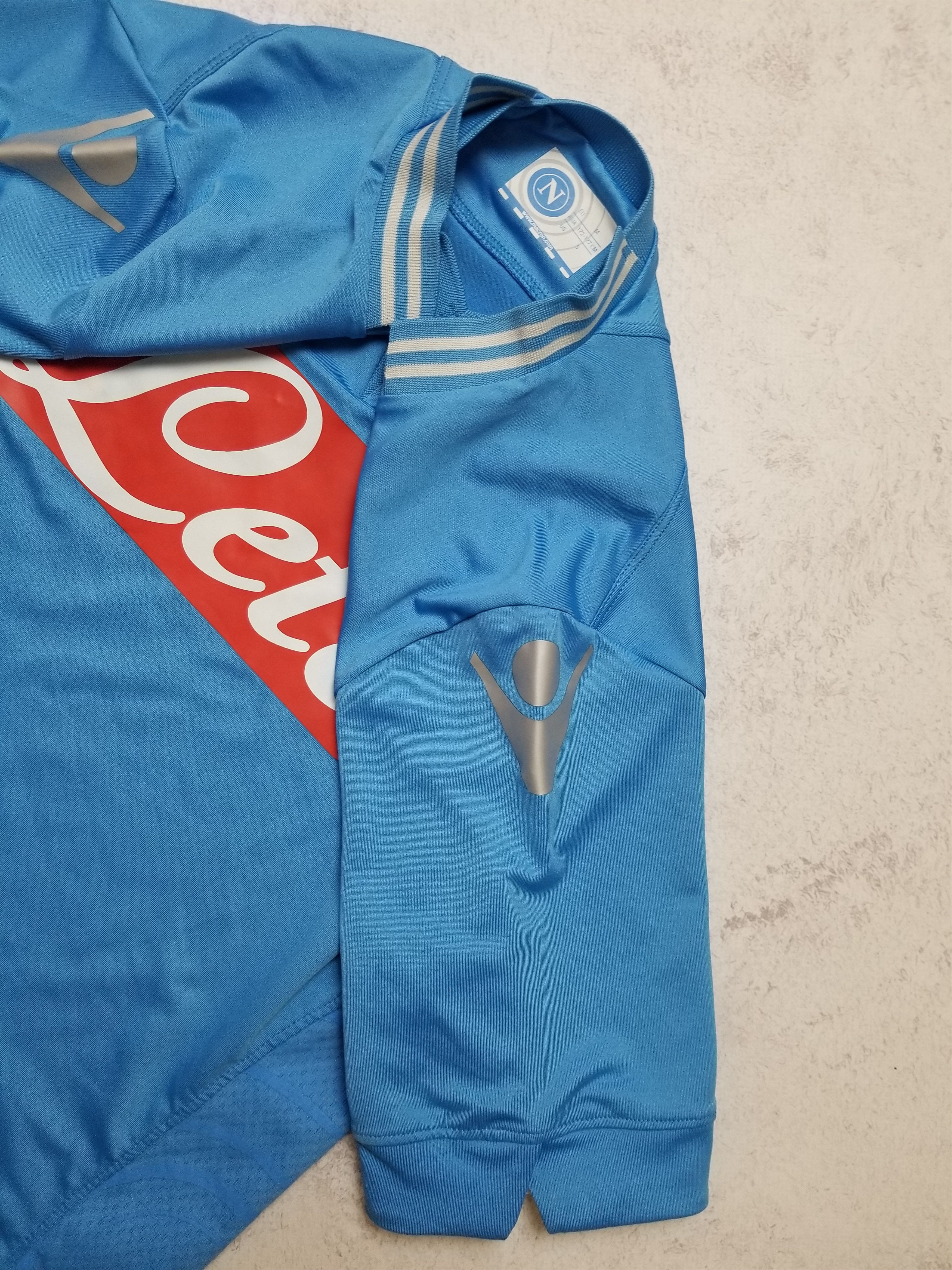 Macron Macron 2013-14 SSC Napoli Football Shirt Jersey Size US S / EU 44-46 / 1 - 10 Thumbnail