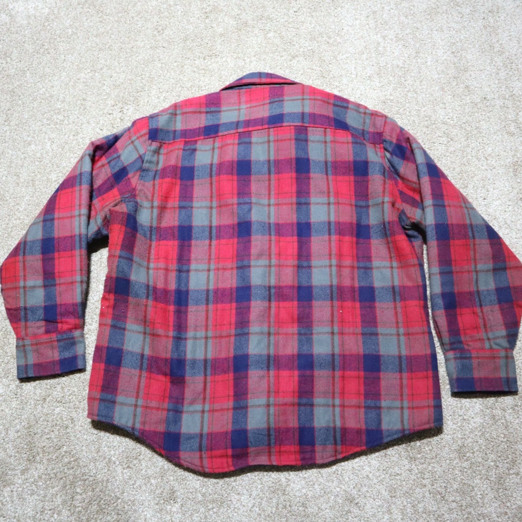 Van Heusen Van Heusen Vintage Yes Red Plaid Fleece Jacket Full Button Up Pockets Men's Size XL Size US XL / EU 56 / 4 - 8 Thumbnail