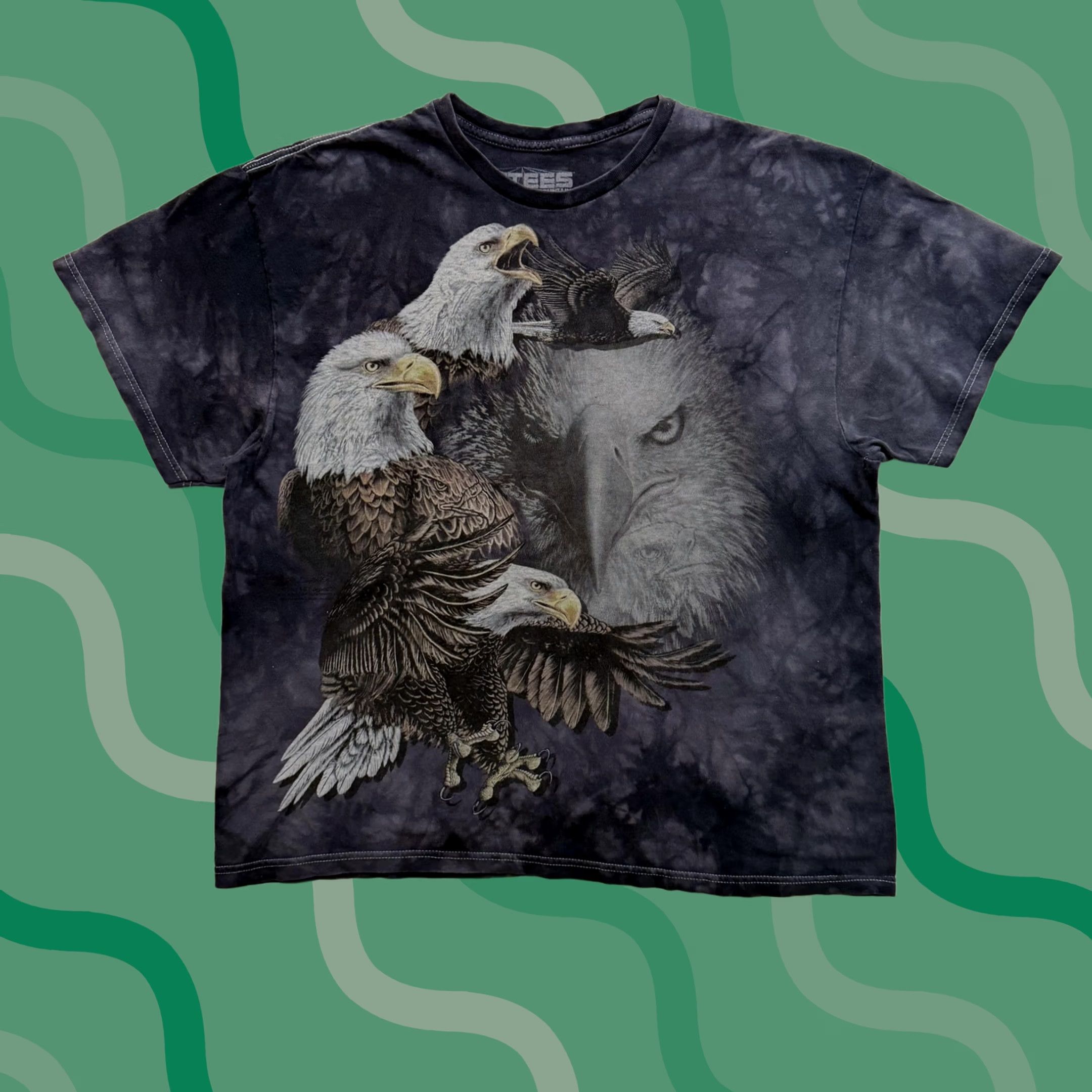 The Mountain VINTAGE The Mountain Shirt Mens XL Black Tie Dye Bald Eagle Graphic Patriotic USA Barking? Size US XL / EU 56 / 4 - 1 Thumbnail