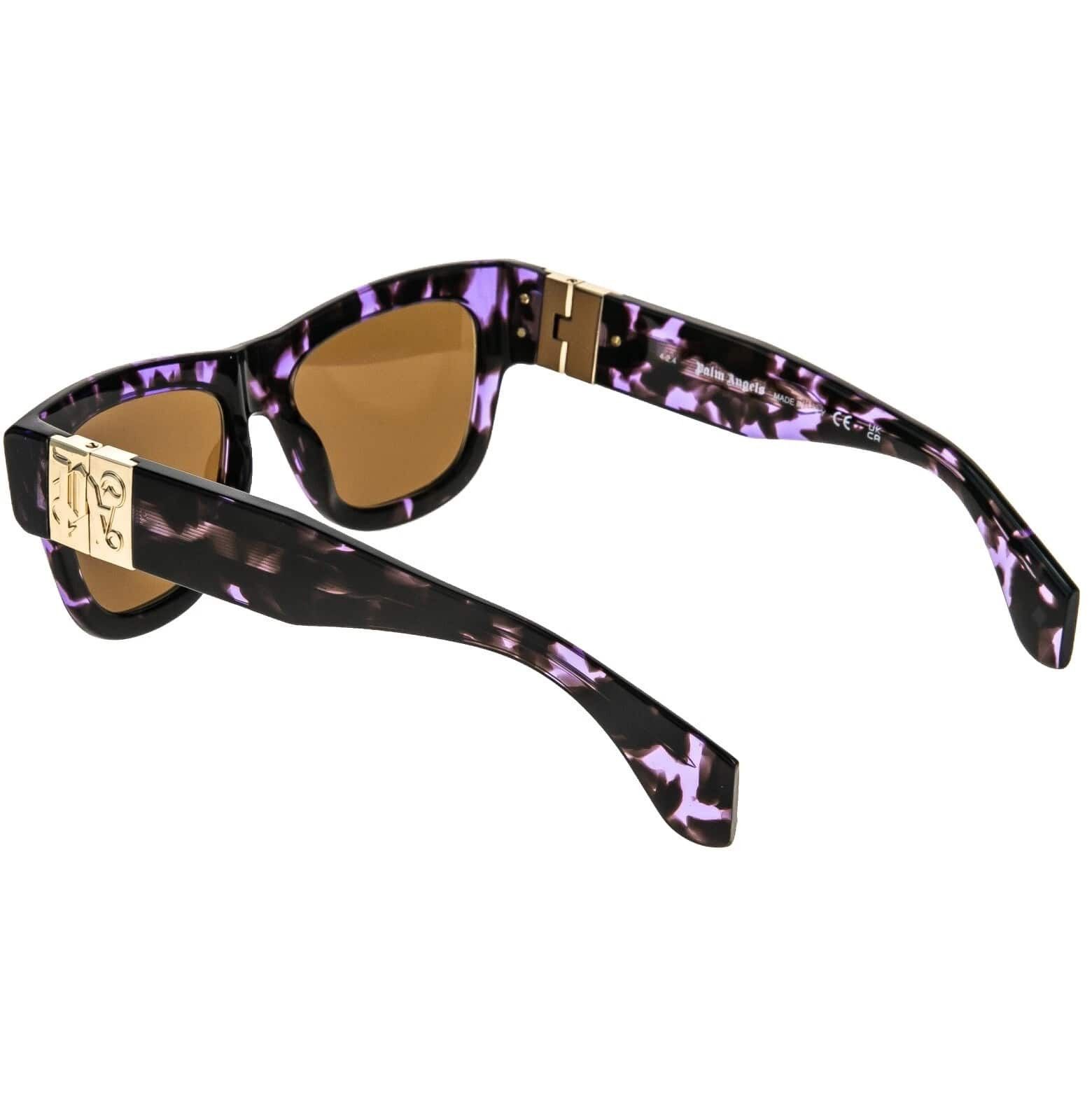 Palm Angels PALM ANGELS PERI065 065 MERRIL Purple Logo Unisex Sunglass Size ONE SIZE - 4 Thumbnail