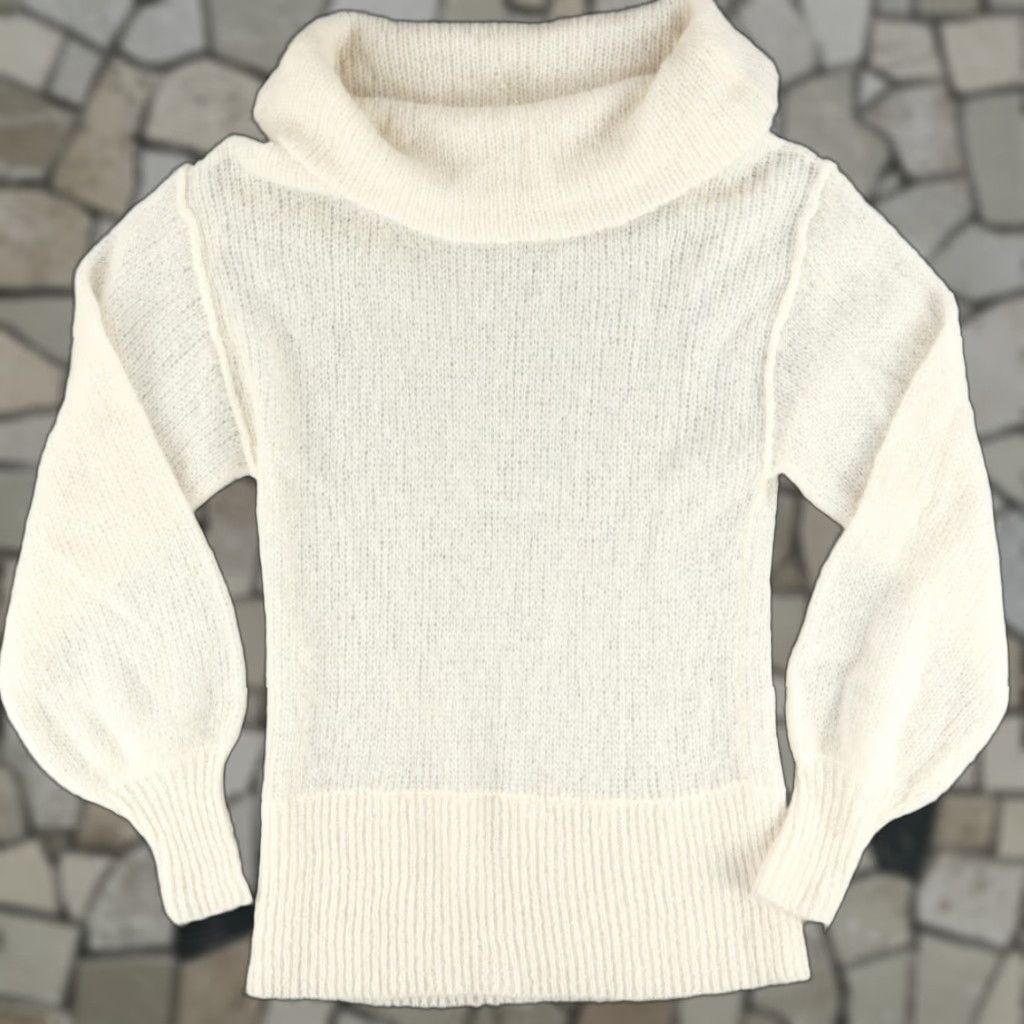 Free People Free People NWT Alpaca Ophelia Cowl Neck Tunic Sweater Women S Ivory Bohemian Oversized Relaxed Knit Dolman Sleeve Casual Size S / US 4 / IT 40 - 1 Thumbnail