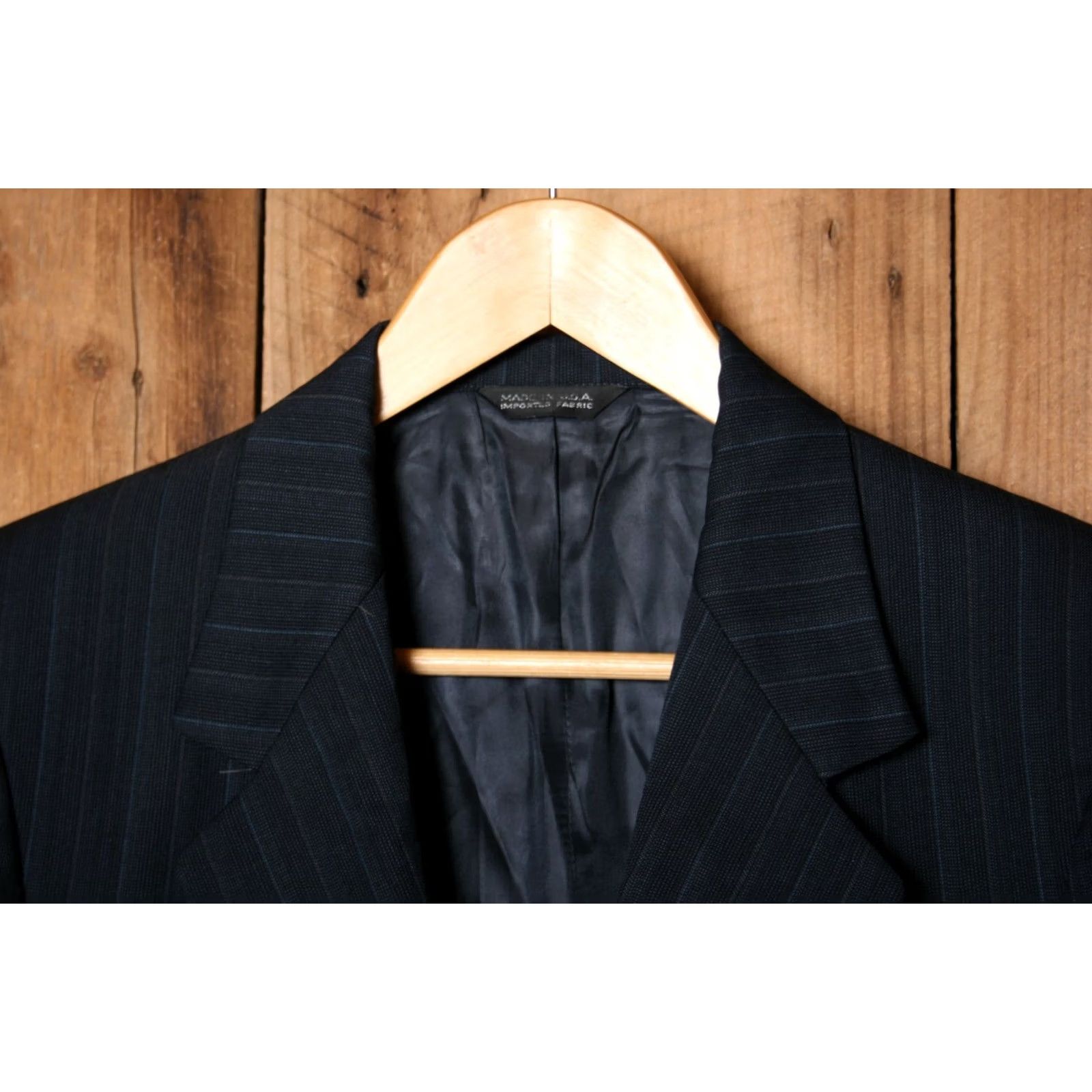 Lanvin LANVIN Blue Striped 100% Wool Sport Coat ≈ Sz. 40R Men's Shirt Jacket Coat Two Button Single-Breasted Wool Sport Coat 40 Regular Blue Mens Size US XXS / EU 40 - 2 Thumbnail