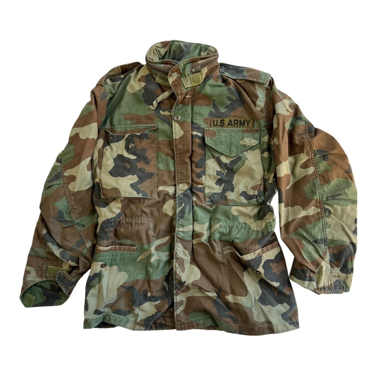 Alpha Industries Vintage US Army Jacket Mens Small M65 Woodland Camo Cold Wea Size US S / EU 44-46 / 1 - 1 Thumbnail