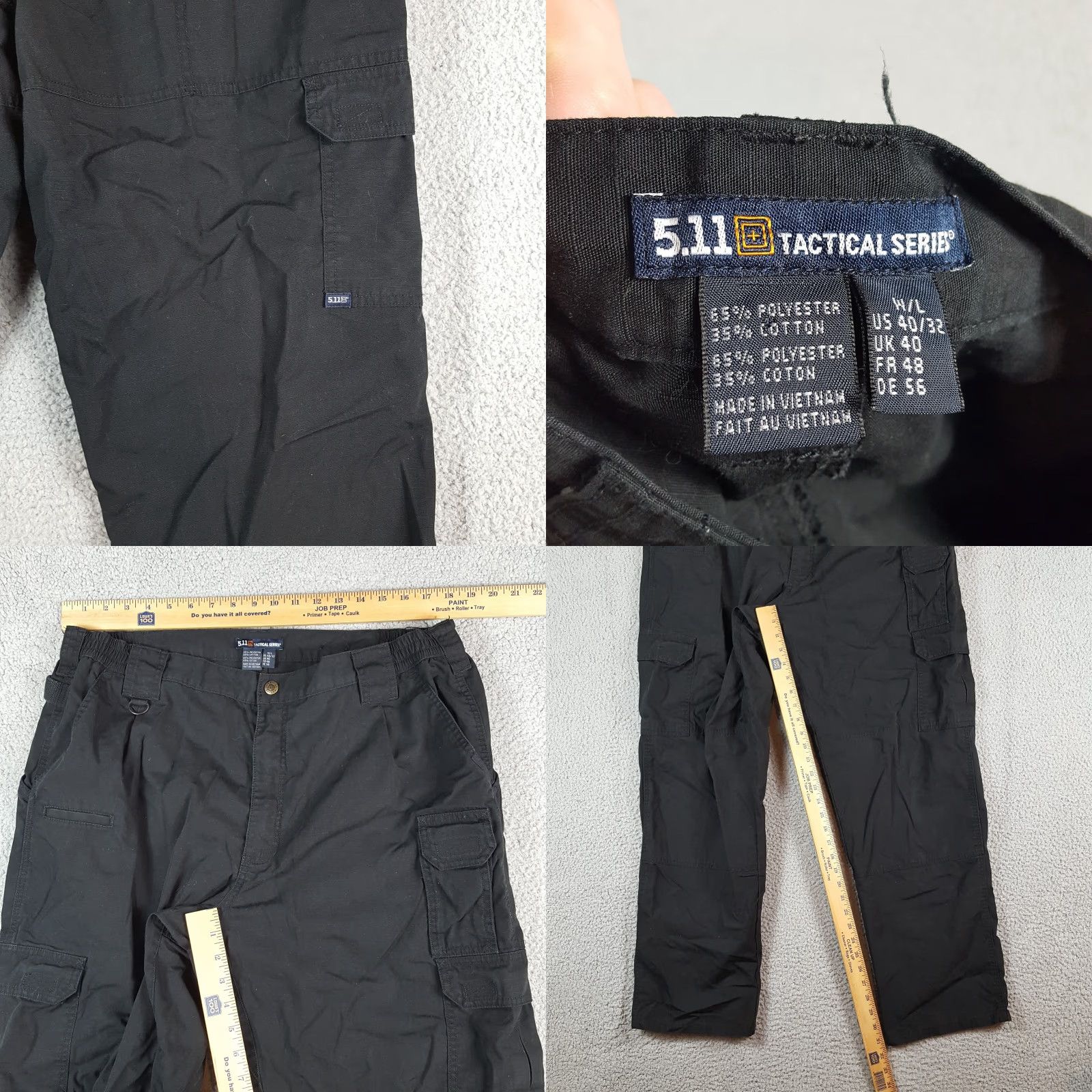 Vintage VINTAGE 5.11 Tactical Black Ripstop Cargo Pockets Tactical Men's Size 40x32 Utility Work Pants Stretch Cargo Pants Mens Size US 40 / EU 56 - 8 Thumbnail