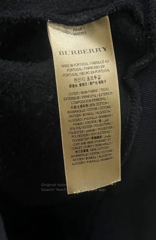 Burberry Burberry Black Cotton Women's Hoodie. Size XS / US 0-2 / IT 36-38 - 5 Thumbnail