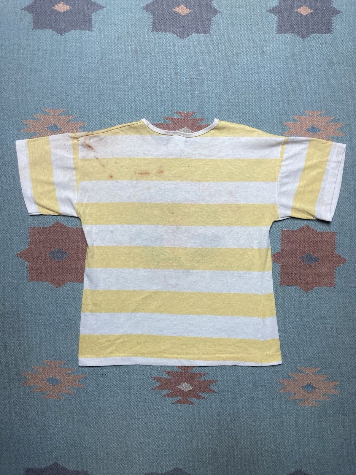 Vintage 80s striped t shirt Summer cruise distressed grunge boxy M Size US M / EU 48-50 / 2 - 7 Thumbnail
