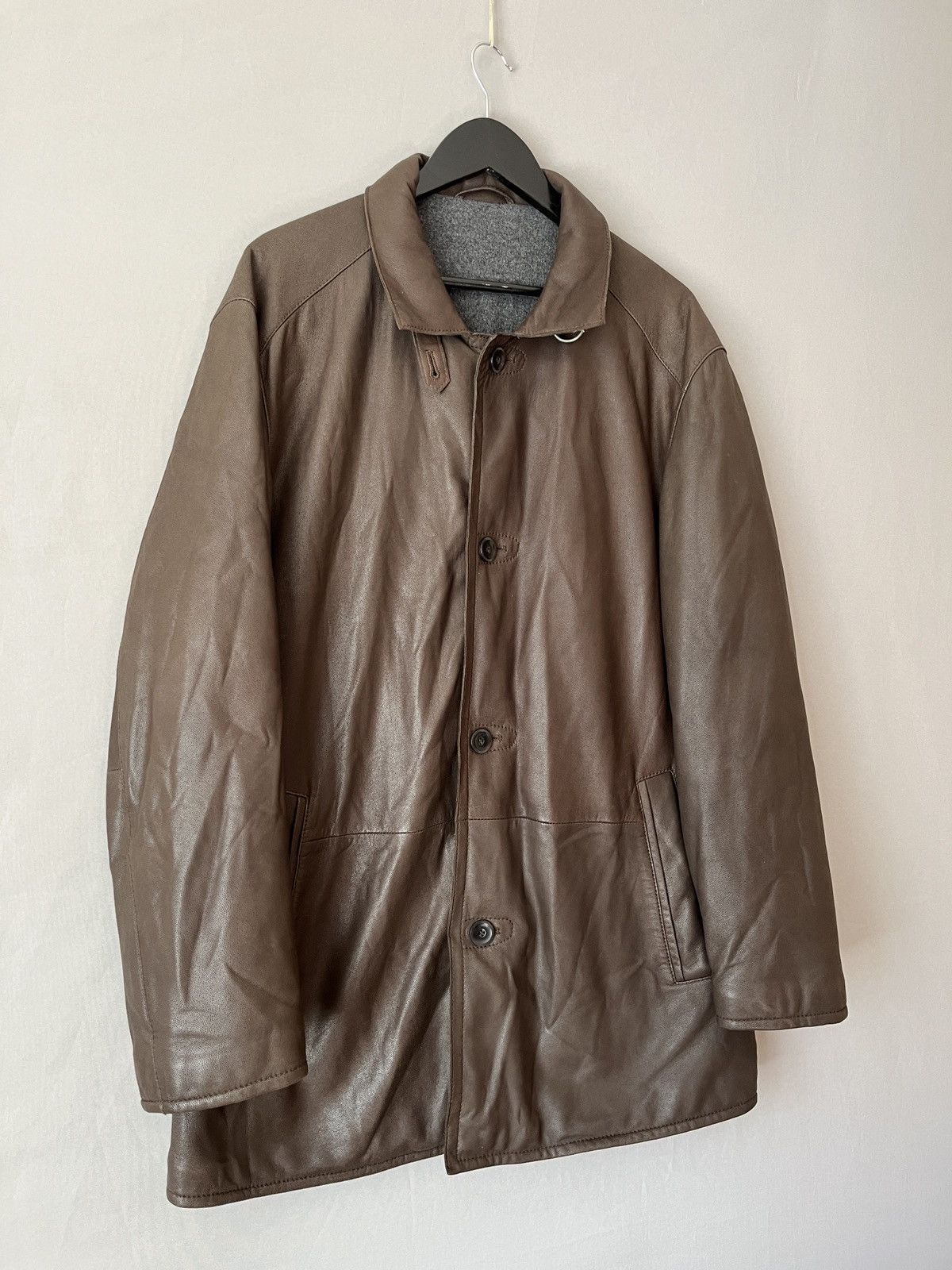 Italic Moriano Italian Luxury Soft Leather Cashmere Lined Coat Size US M / EU 48-50 / 2 - 2 Thumbnail