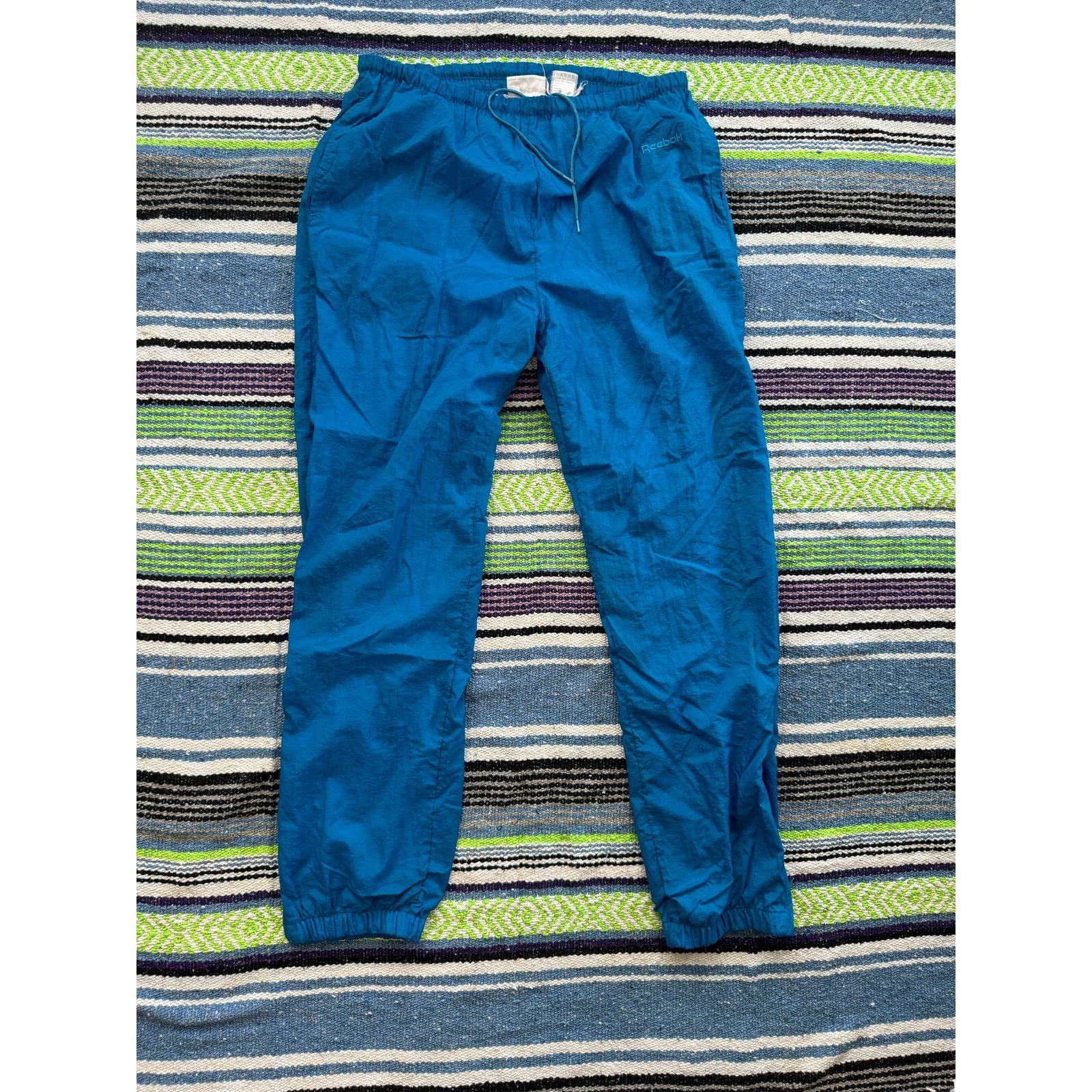 Reebok Vintage Reebok 90s Windbreaker Pants Blue L Size US 42 / EU 58 - 1 Thumbnail