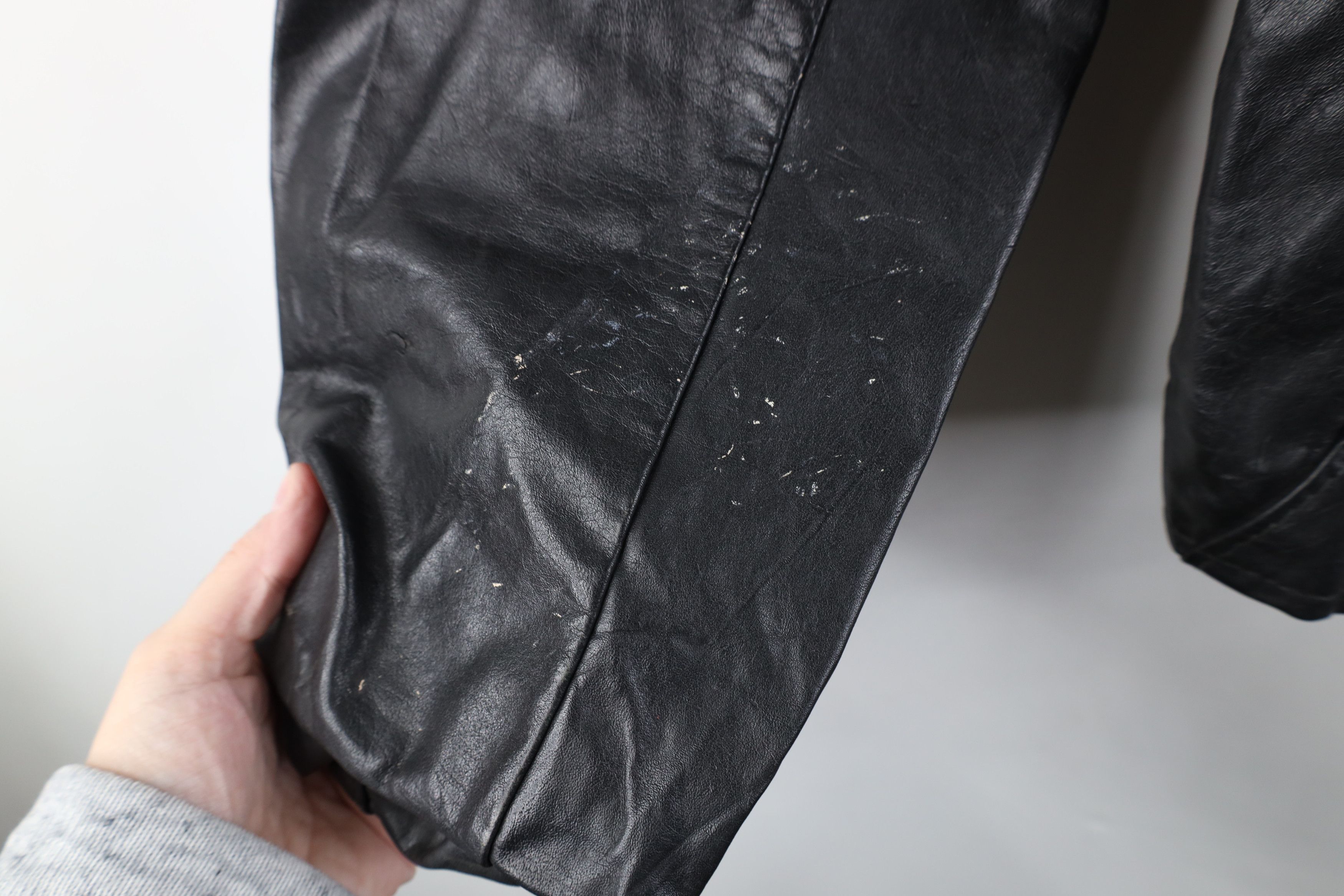 Vintage Vintage 60s 70s Streetwear Leather Bomber Jacket Black Size M / US 6-8 / IT 42-44 - 5 Thumbnail