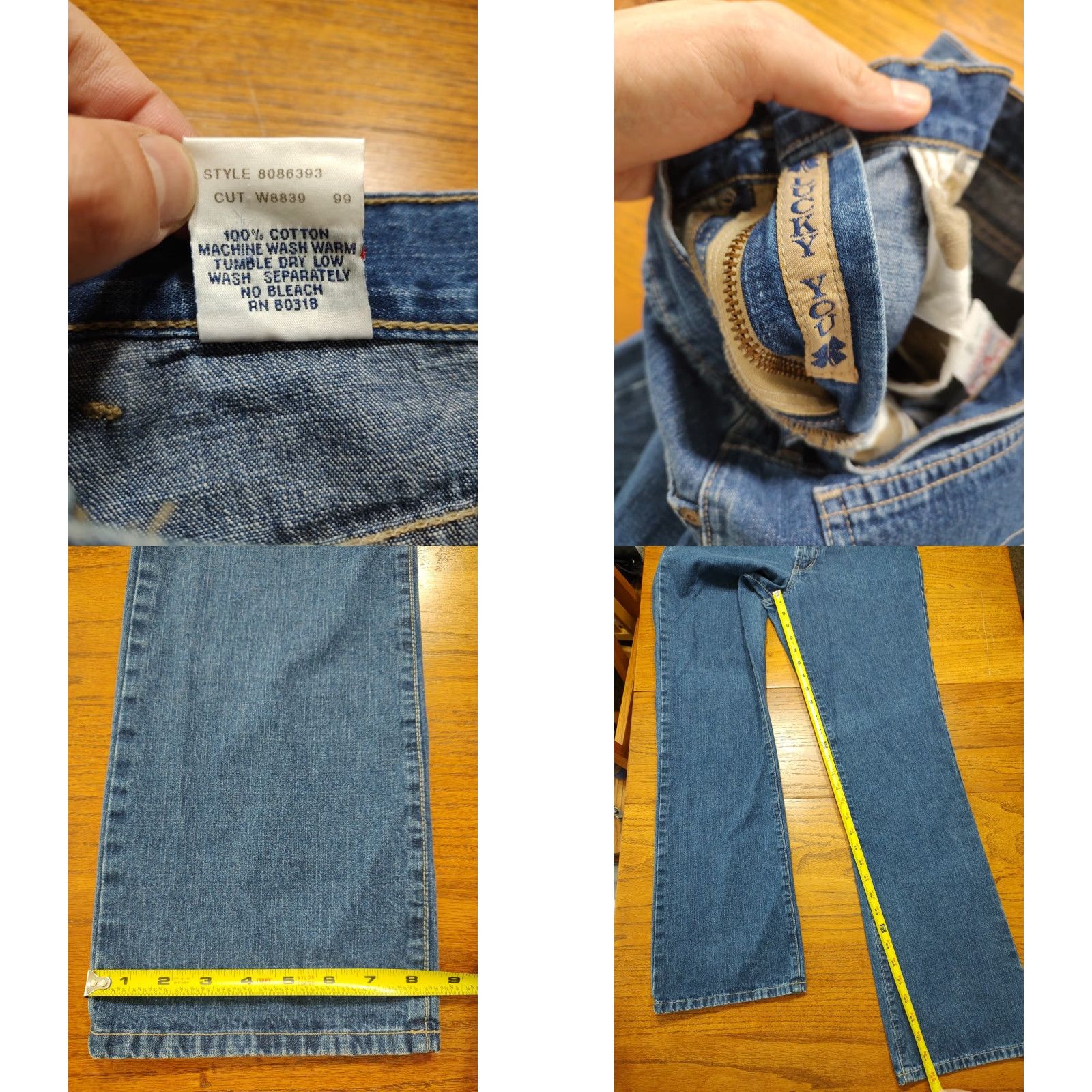 Lucky Brand VINTAGE Lucky Brand Jeans Dungarees 86 Flare 32 Inseam Womens Regular 10 Blue USA 90s Retro Size 32" / US 10 / IT 46 - 8 Thumbnail