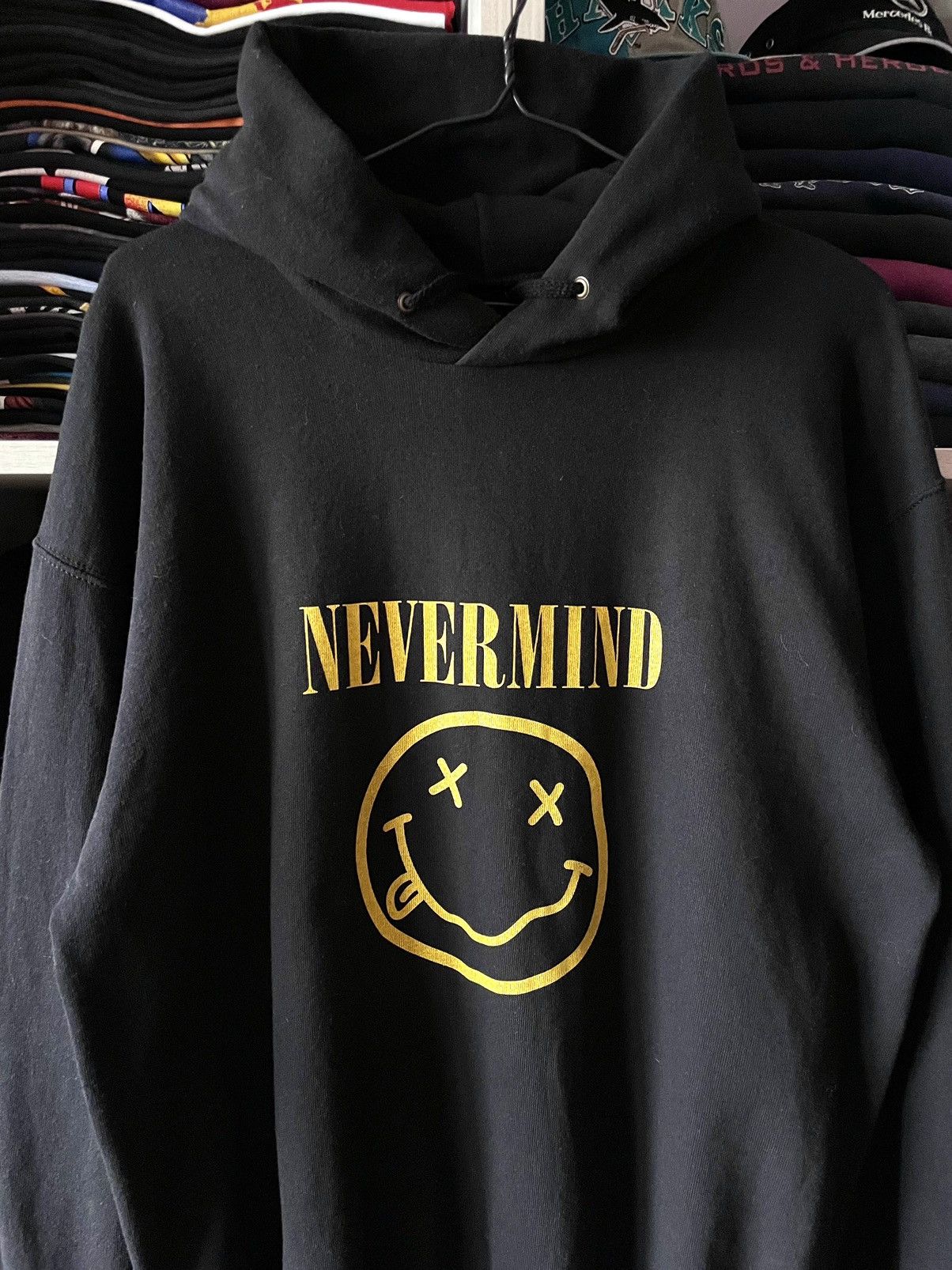 Band Tees Vintage Y2K Nirvana Nevermind Smile Kurt Cobain Band Hoodie Size US XL / EU 56 / 4 - 7 Thumbnail