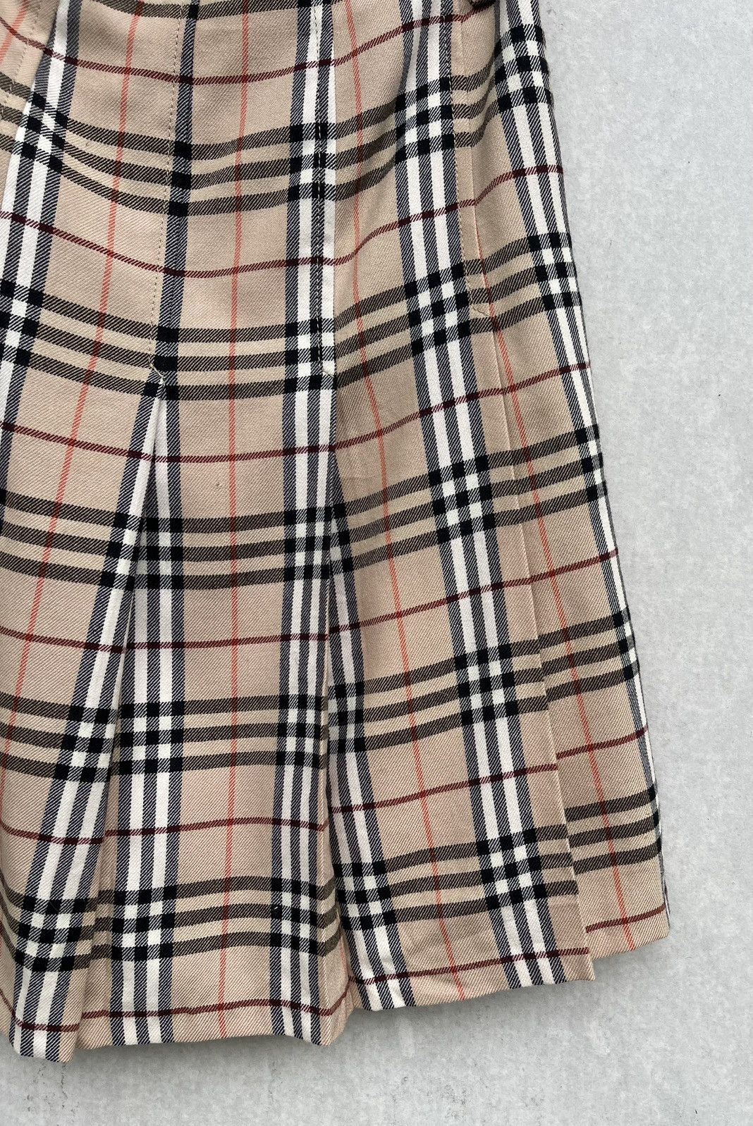 Burberry Burberry London Women's Nova Check Baggy Pleated Midi Skirt Size 29" - 6 Thumbnail