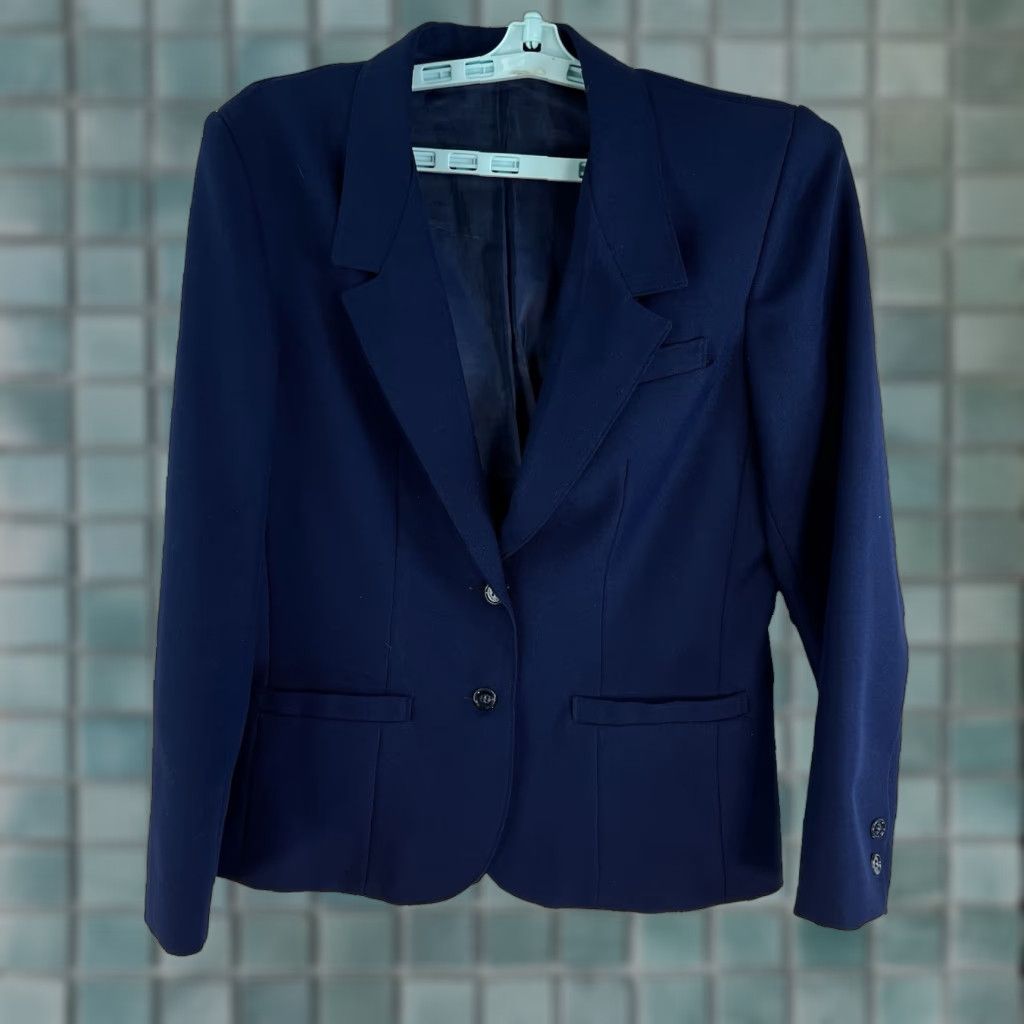 Sears VINTAGE Sears Perma-Prest Single Breast Blazer Womens Size L Blue Size L / US 10 / IT 46 - 1 Thumbnail