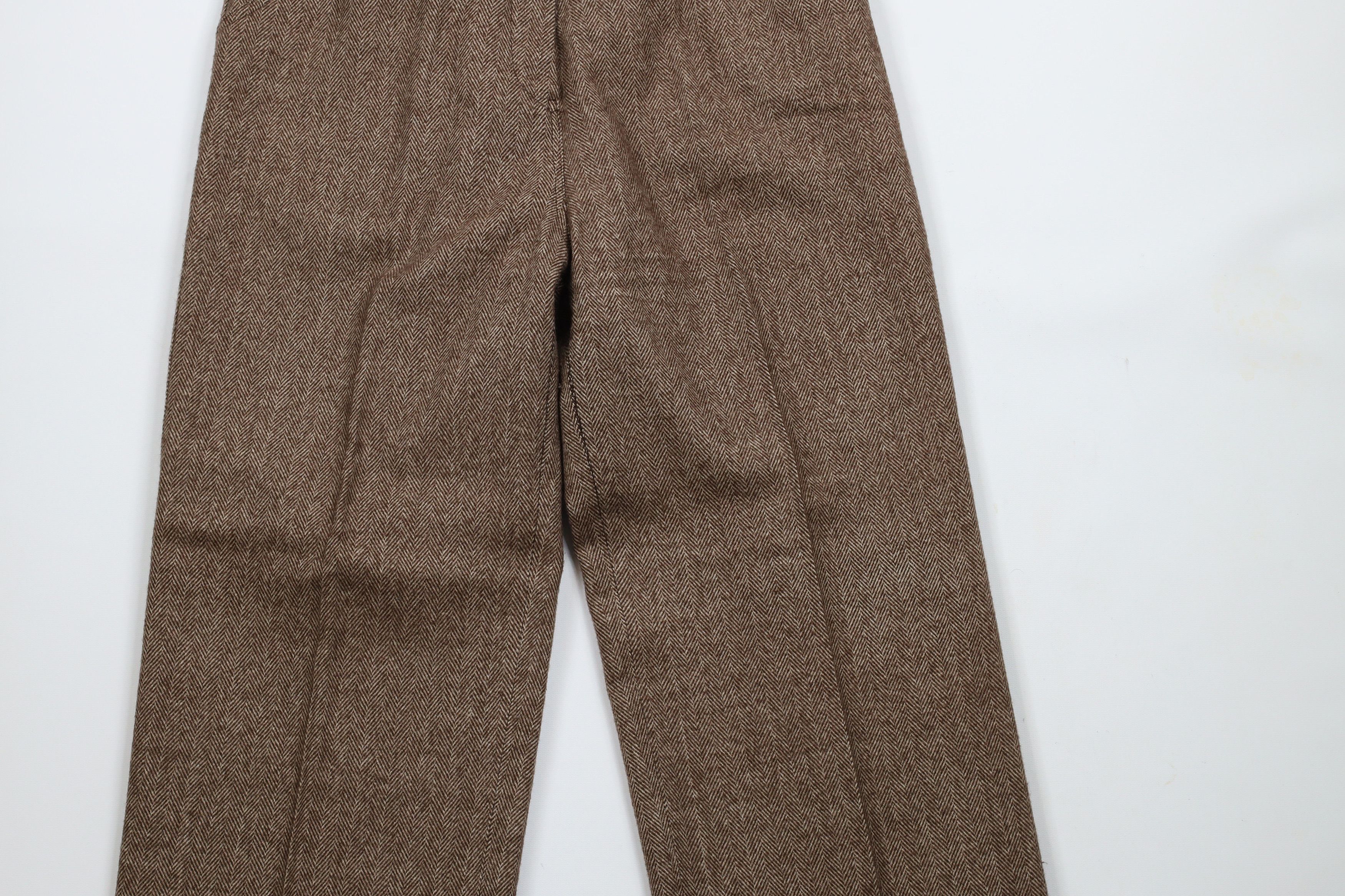 Vintage Vintage 90s Streetwear Herringbone Wide Leg Chino Pants Size 34" / US 12 / IT 48 - 3 Thumbnail