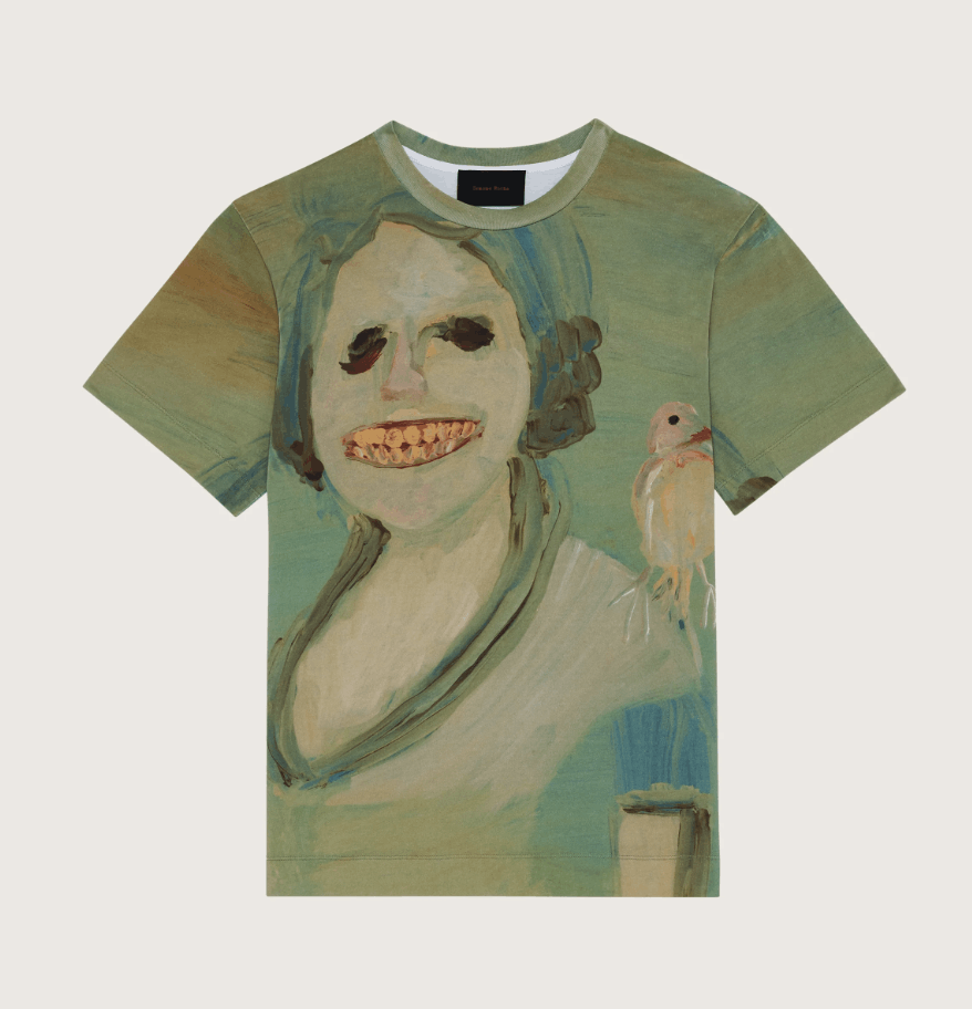 Pre-owned Simone Rocha Lady With A Bird T-shirt In Multi