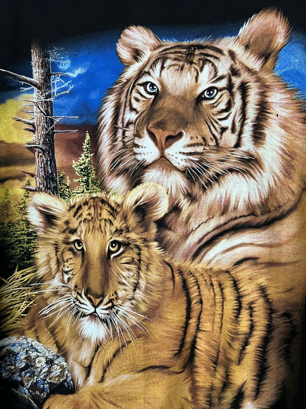 Vintage Vintage Tigers Animal Graphic Tee 90s Grunge Rock Punk Size US L / EU 52-54 / 3 - 3 Thumbnail