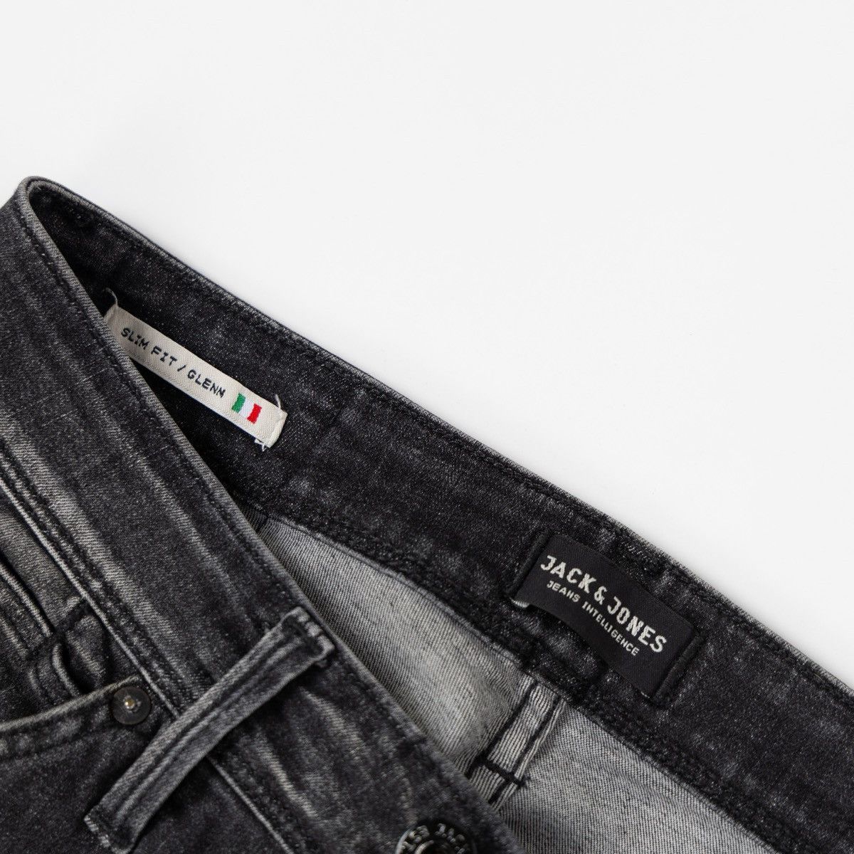 Jack & Jones Jack & Jones Glenn Fox Mens Slim Fit Jeans Grey Washed Size US 29 - 7 Thumbnail