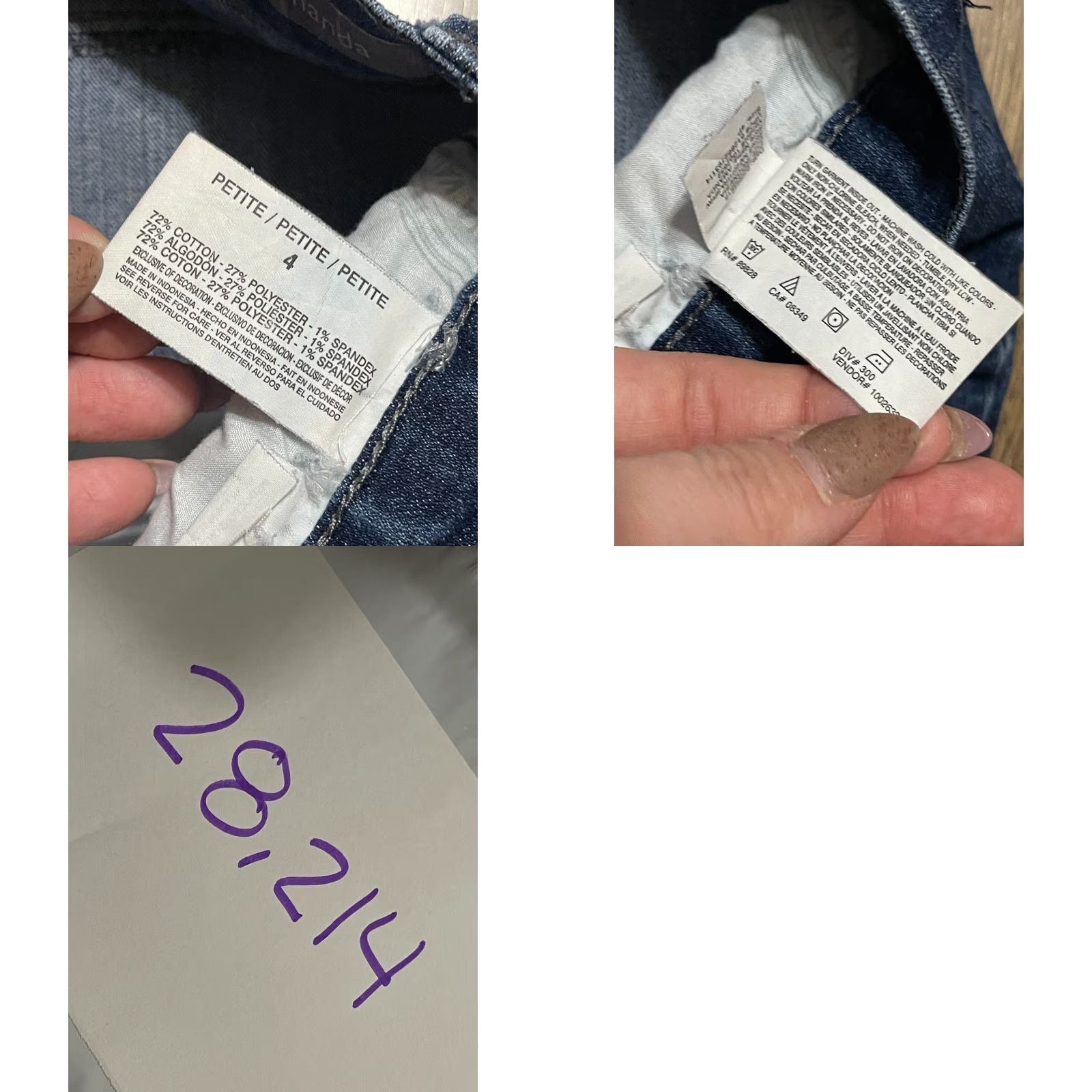 Gloria Vanderbilt Gloria Vanderbilt Jeans Women's 4 Petite Blue Denim Amanda Straight Size 27" / US 4 / IT 40 - 8 Thumbnail