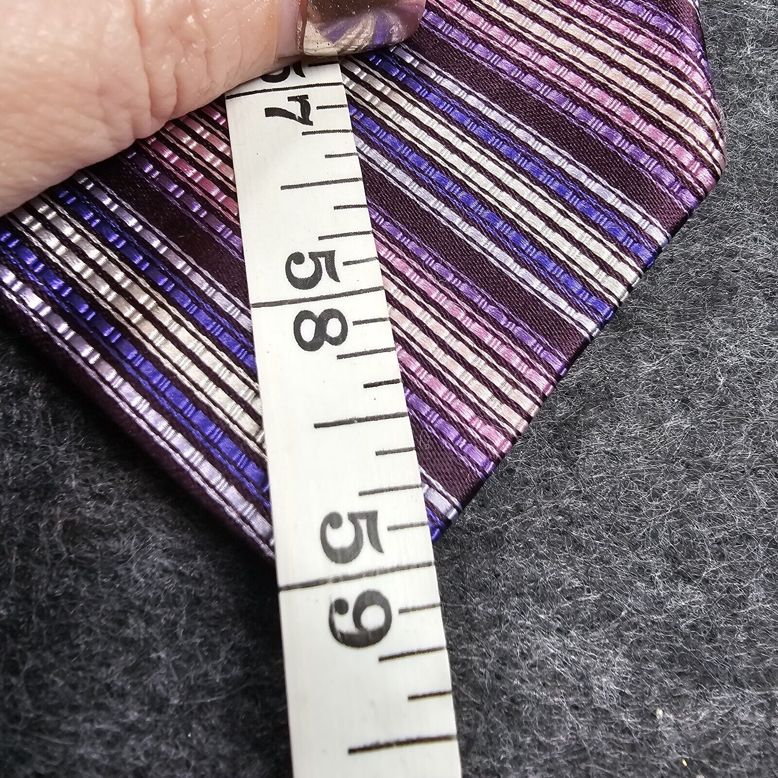 Ted Baker Ted Baker Tie 100% Italian Silk Repp Purple Designer USA 59" Size ONE SIZE - 6 Thumbnail